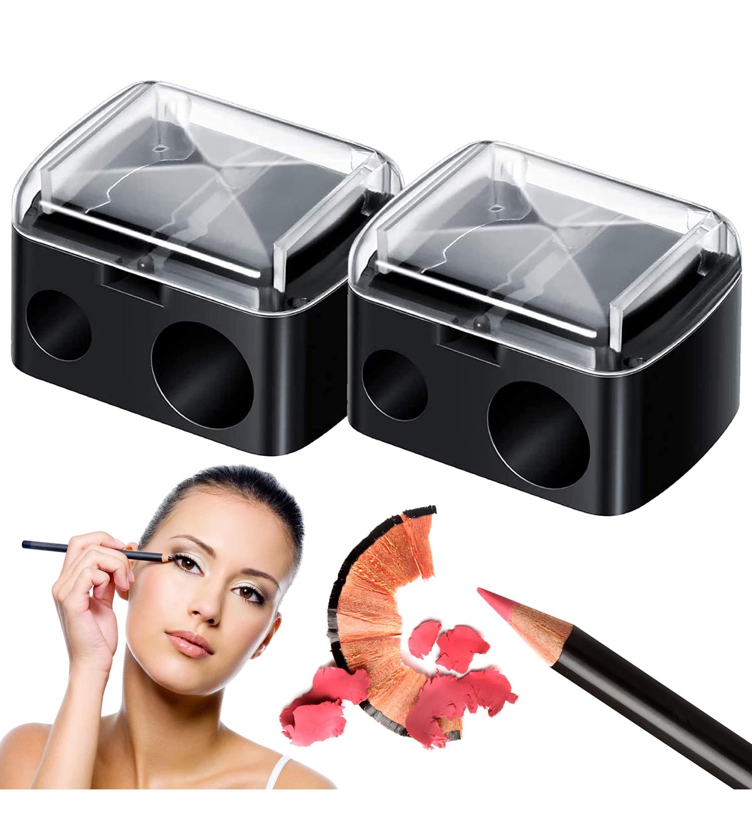 2pk Dual Makeup Sharpener for Eye, Lip, and Eyebrow Pencils - Big & Small Holes Eyeliner Sharpener - Buy Online on SooperMarket.com