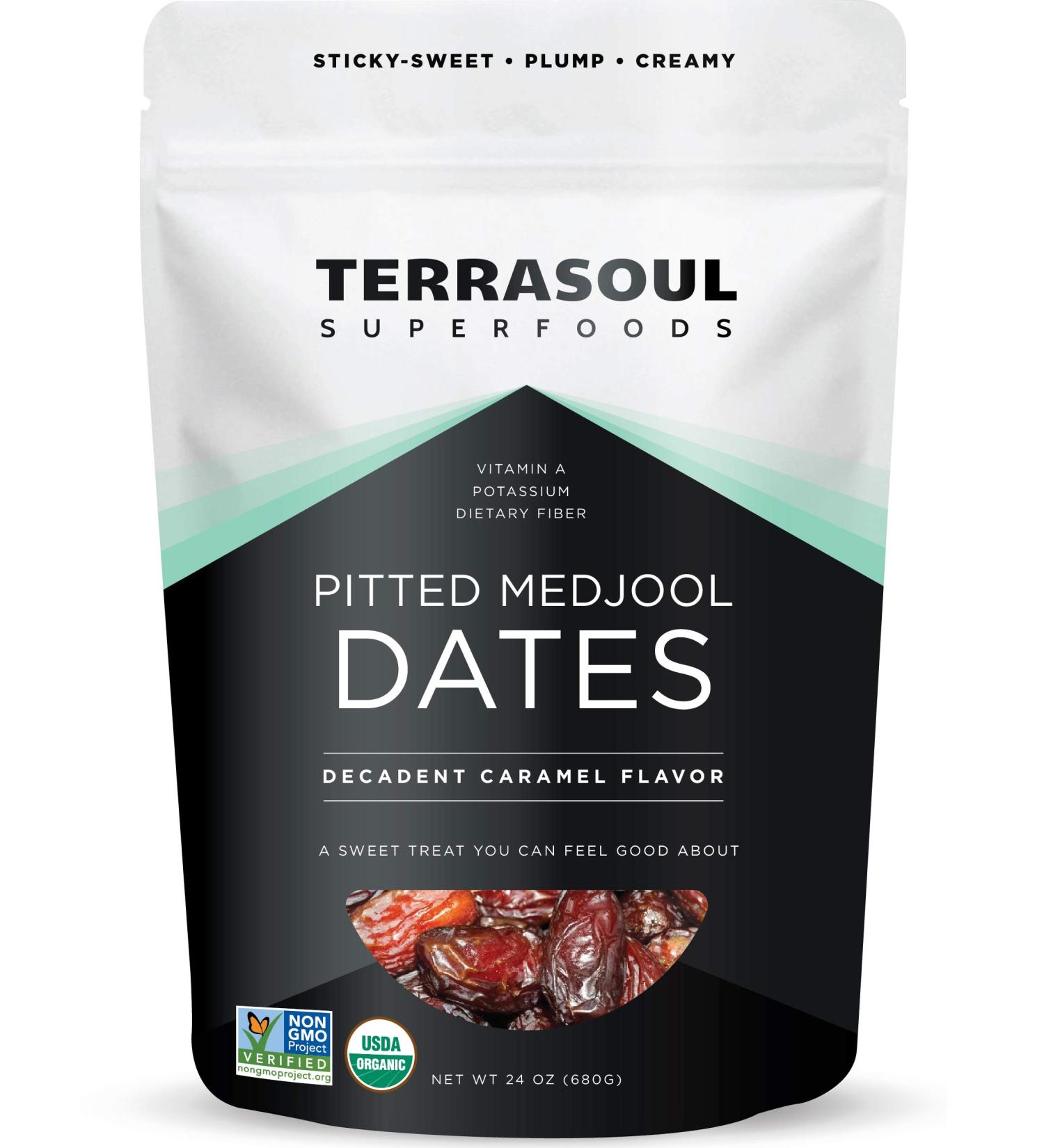 Organic Medjool Dates 1.5 lbs - Soft, Chewy & Sweet | Terrasoul Superfoods - Buy Online on SooperMarket.com