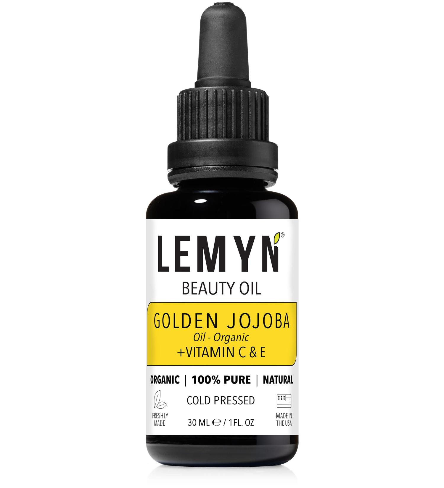 Golden Jojoba Oil with THD Vitamin C | Deep Hydration & Radiant Boost | Handcrafted in Santa Barbara | 1 Fl Oz - Freshly Made & Clinically Proven - Buy Online on SooperMarket.com