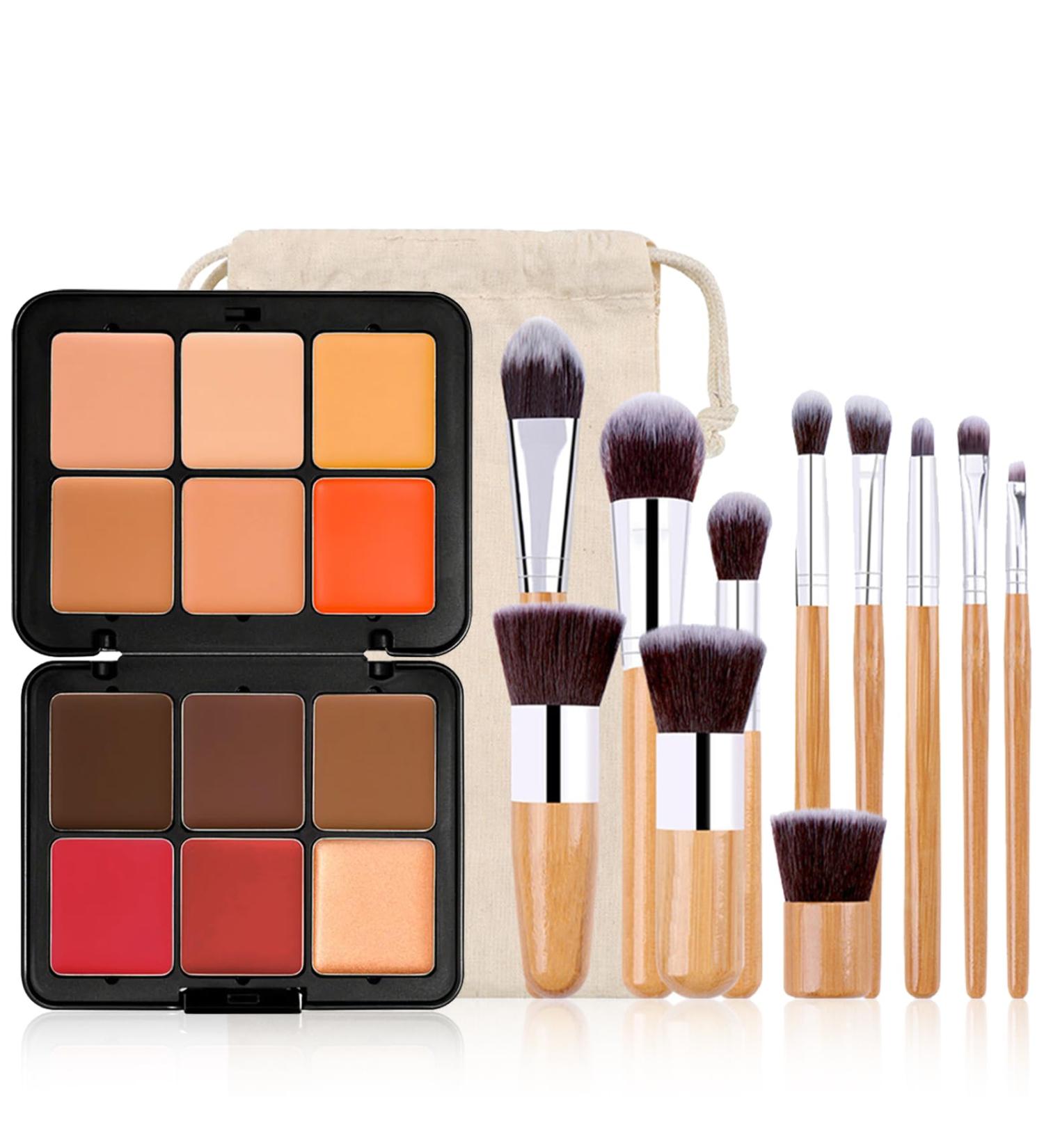 12 Color Contour Palette with Bronzer Blush & Highlighter - Matte & Glow Makeup Kit for Concealing & Correcting Dark Circles | International Shipping Available - Buy Online on SooperMarket.com