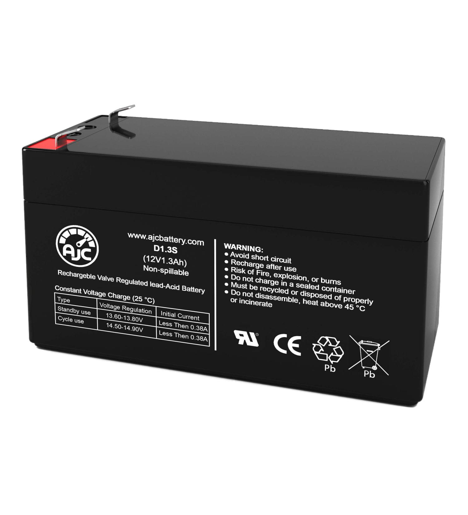 Buy AJC Battery Compatible with Werker WKA12-1.3F | 12V 1.3Ah Sealed Lead Acid - Fast Global Shipping - Buy Online on SooperMarket.com