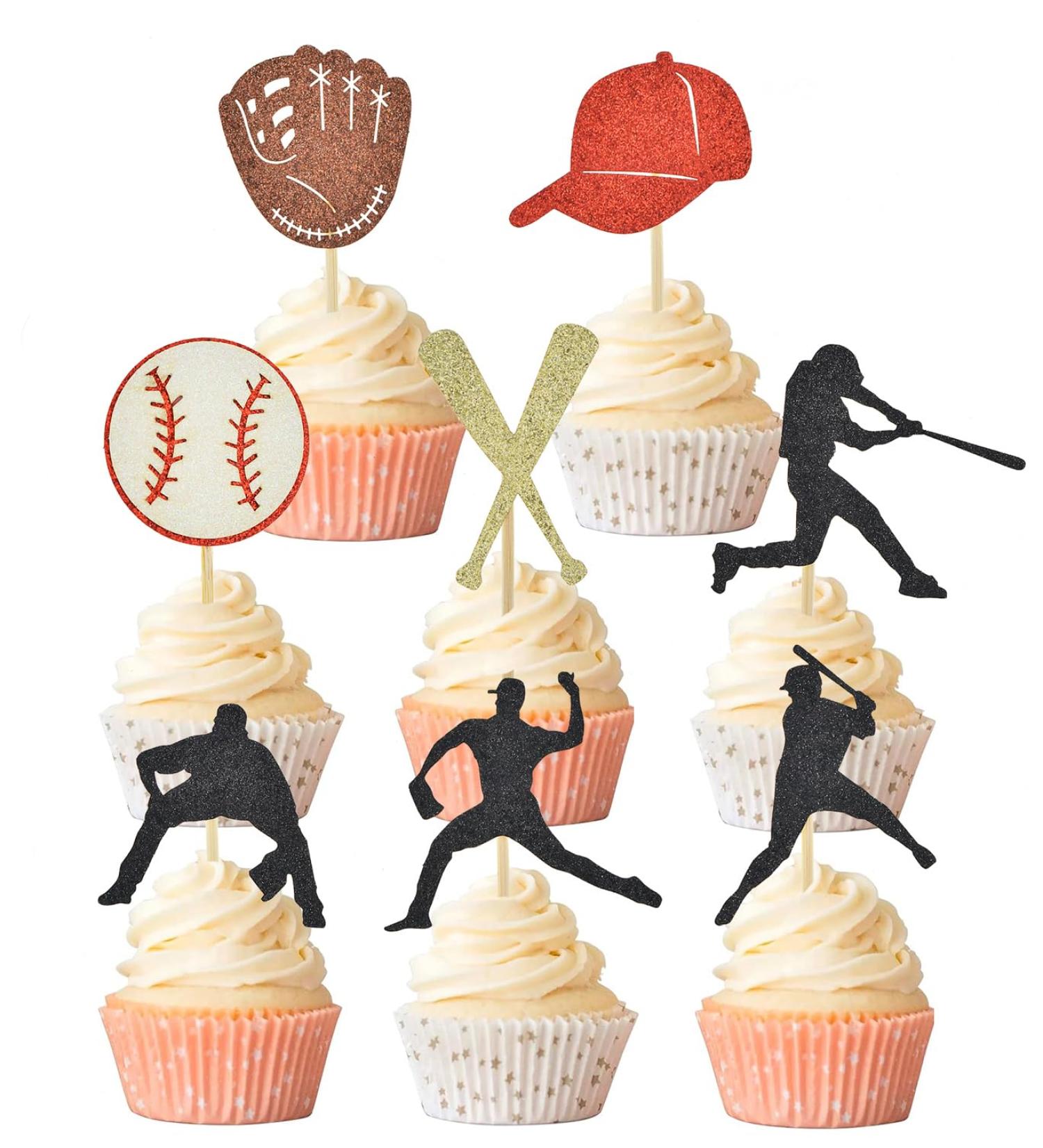 32PCS Baseball Cupcake Toppers Birthday Sport Theme Baby Shower Kids Birthday Party Cake Decorations Supplies Style 1 - Buy Online on SooperMarket.com