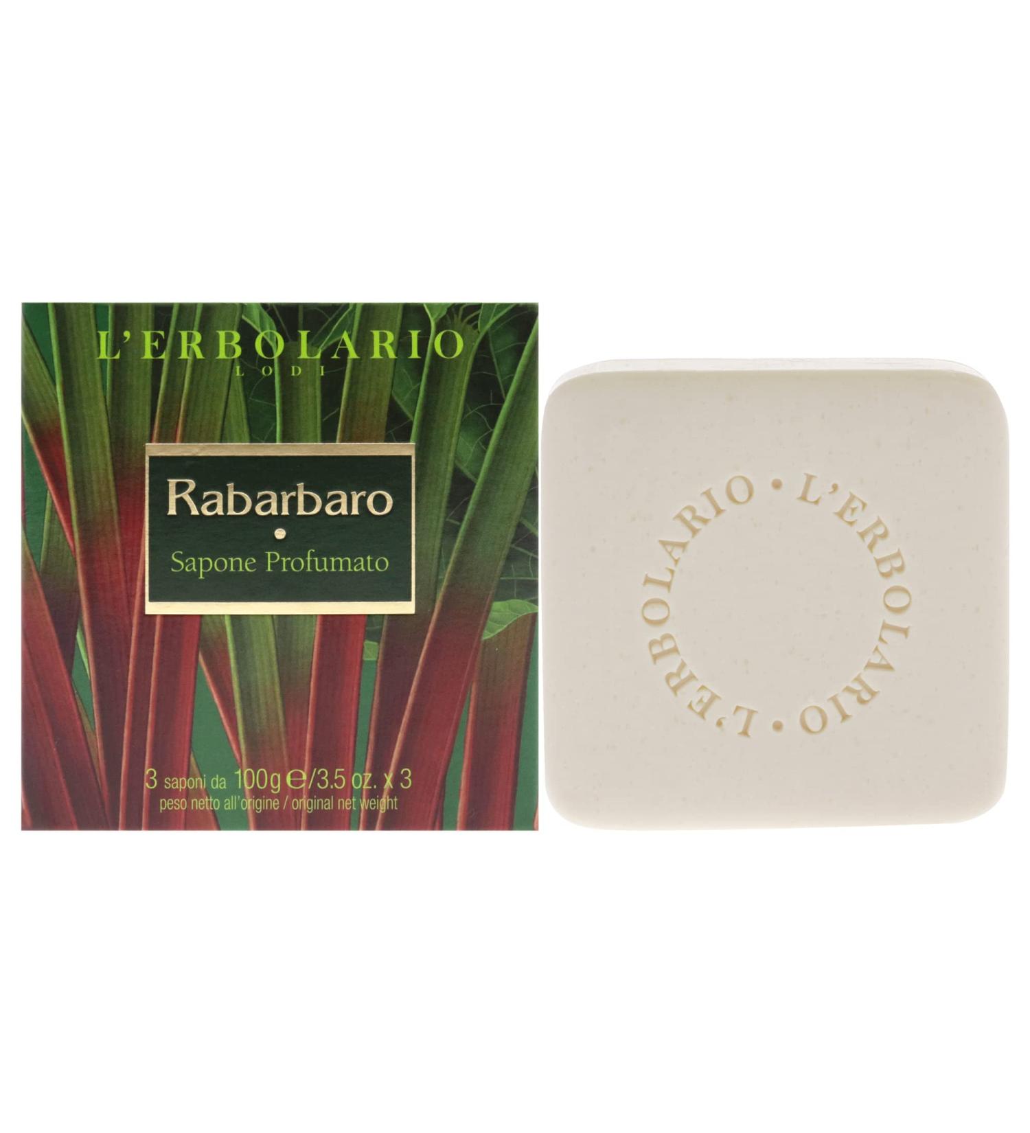 L'Erbolario Rhubarb Perfumed Soap - Unisex 3 oz | Luxury International Shipping - Buy Online on SooperMarket.com