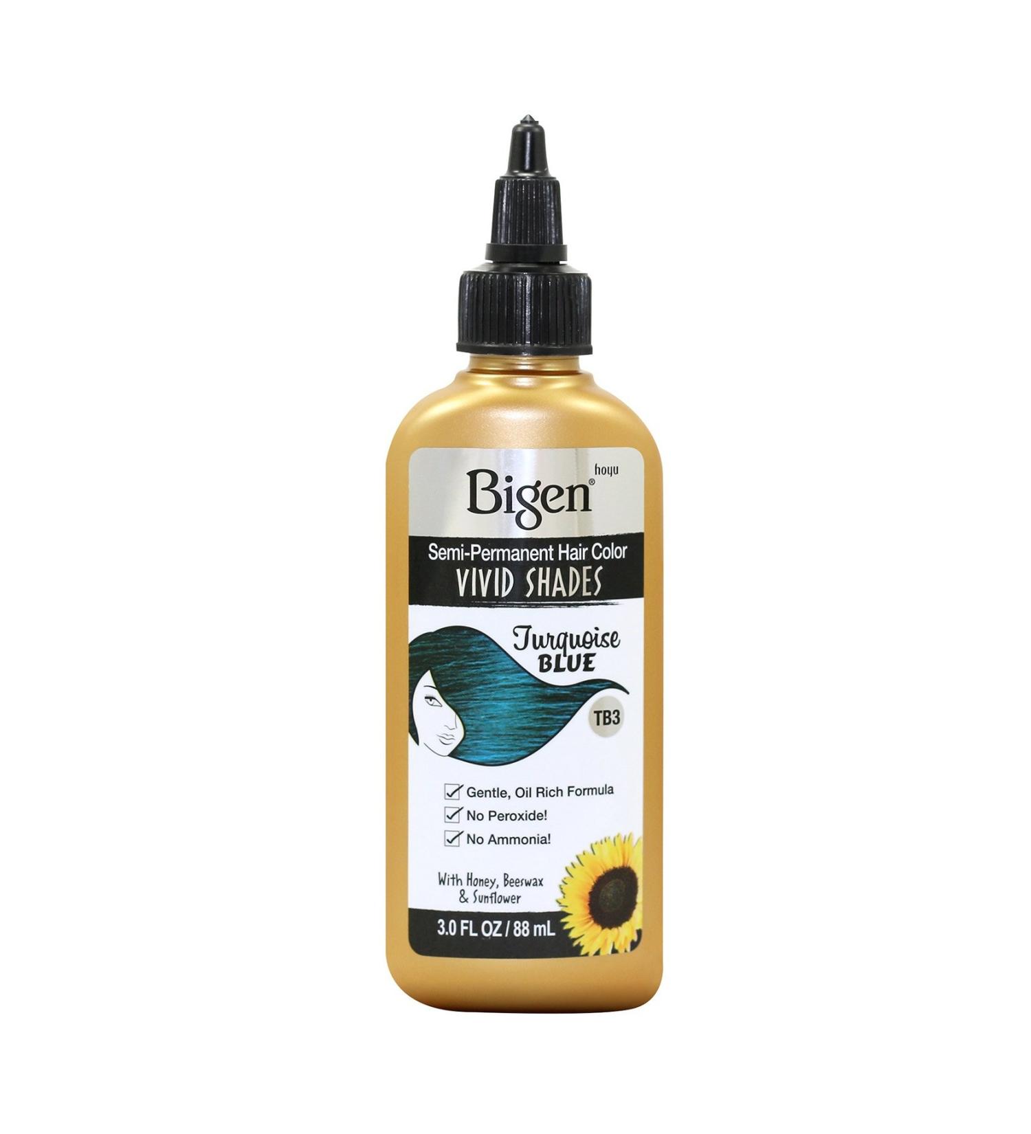 Bigen Vivid Shades Semi-permanent Hair Color Turquoise Blue Turquoise Blue 1
