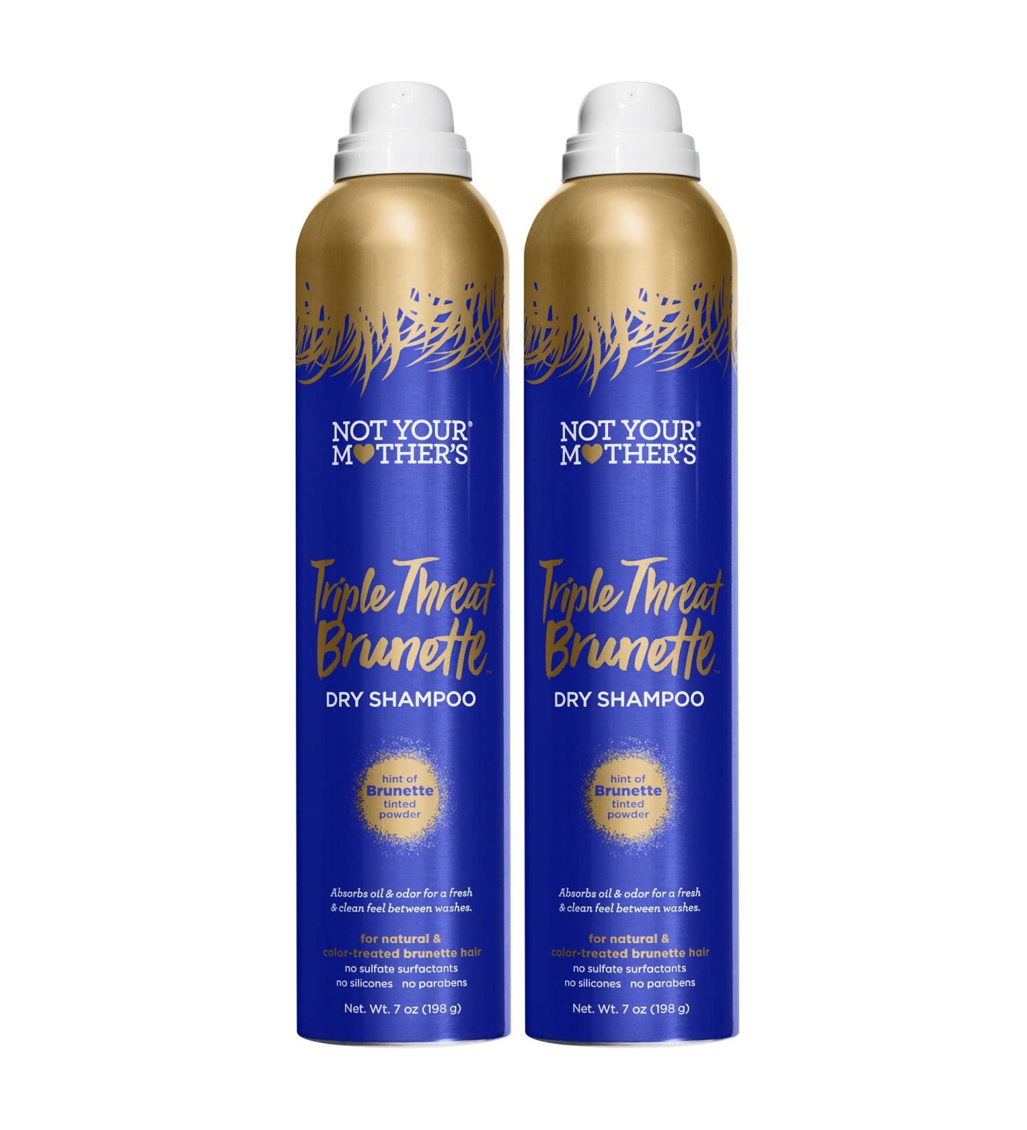 Not Your Mother's Brunette Dry Shampoo 2-Pack - Tinted Formula for Brunettes - Absorbs Oil, Extends Color - Buy Online on SooperMarket.com