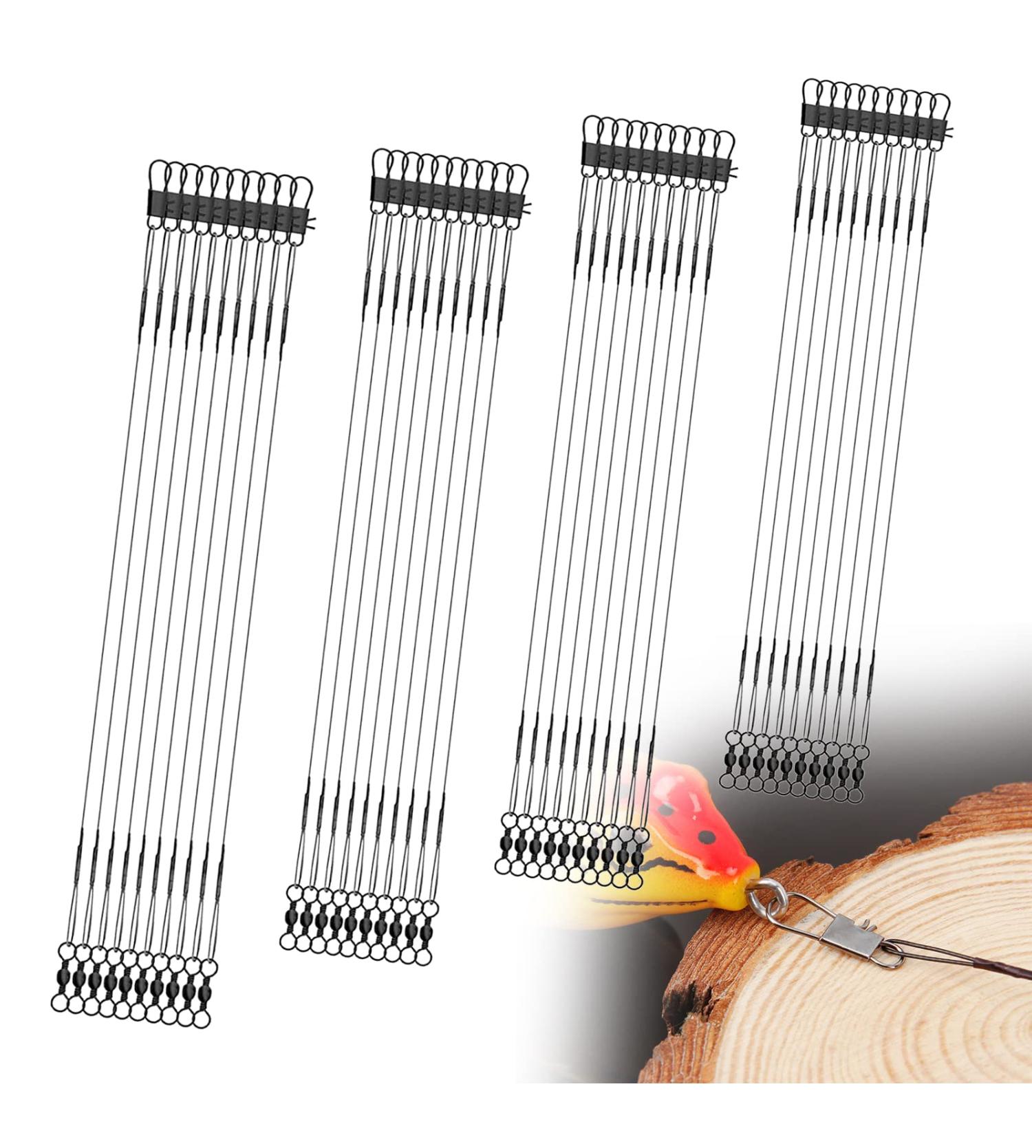 Zoe Tekway 40-Piece Stainless Steel Fishing Leaders - Anti-Bite Anti-Winding Versatile for Saltwater & Freshwater Fishing Accessories - Buy Online on SooperMarket.com