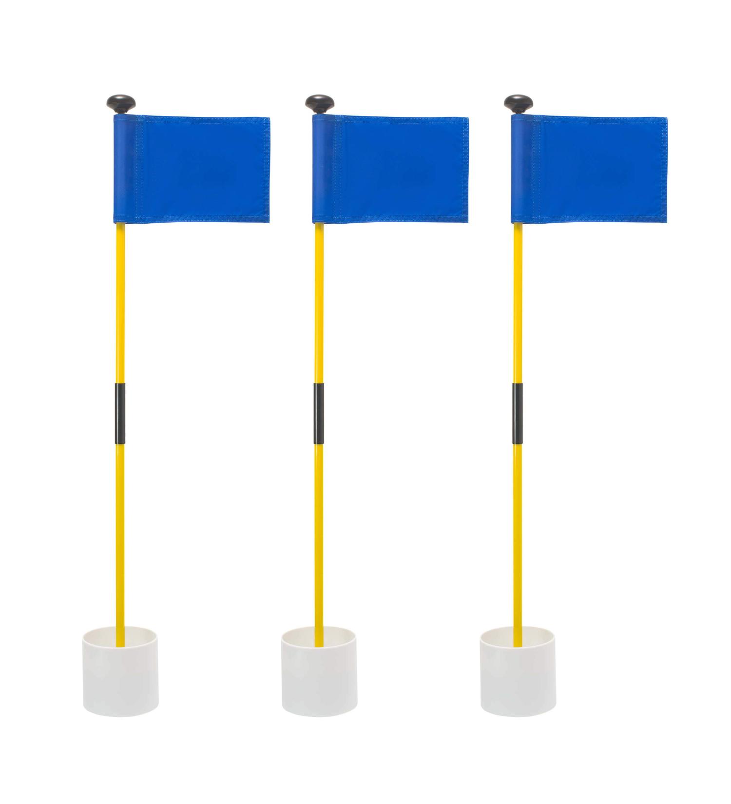 Murray Sporting Goods Golf Flagsticks Flags and Cups - Set of 3 - Perfect for Golf Course or Backyard Putting Greens | Mini Golf Flag Sticks in USA Colors for Pros and Juniors - Buy Online on SooperMarket.com