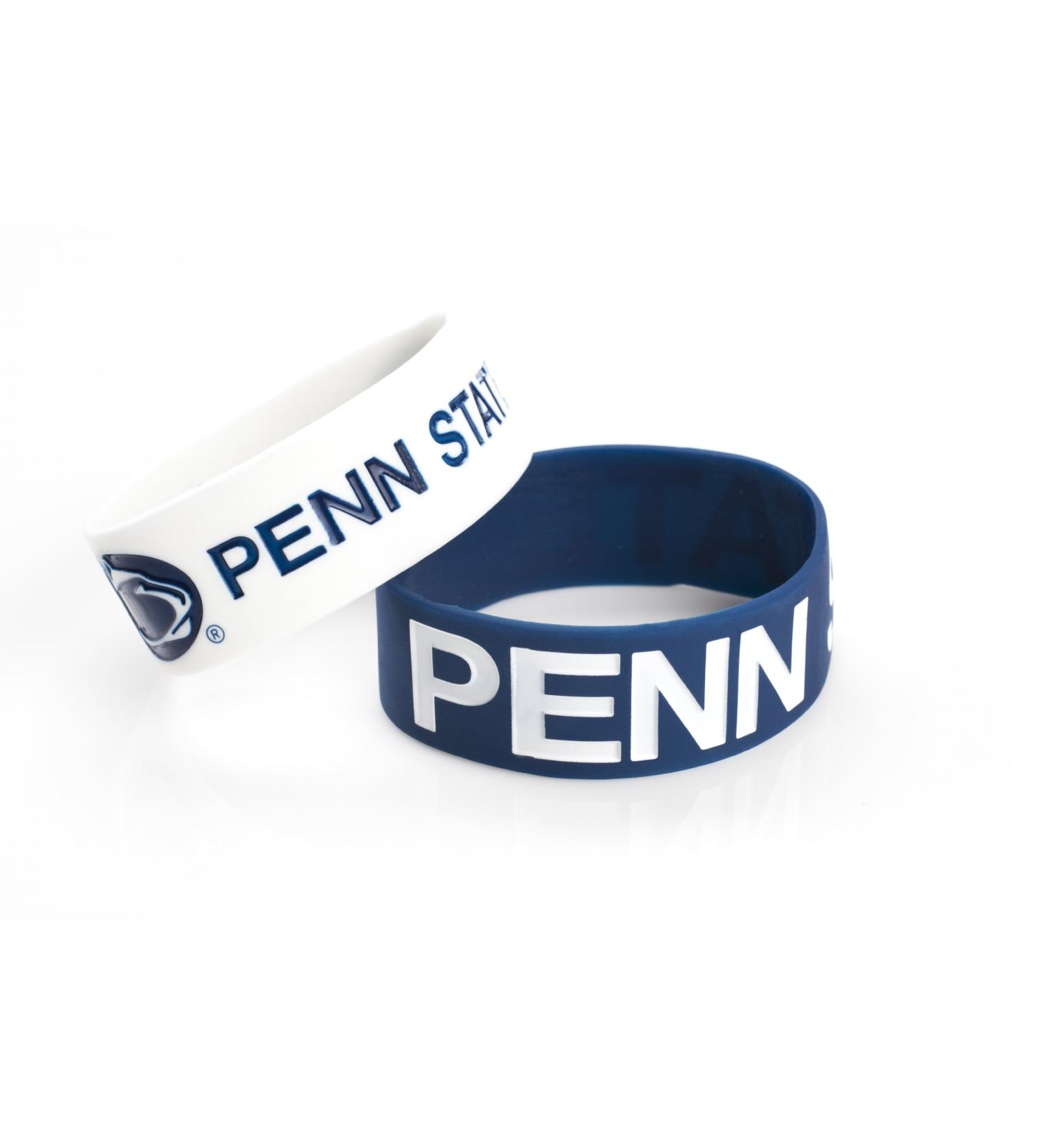 NCAA Penn State Nittany Lions Silicone Rubber Bracelet, 2-Pack