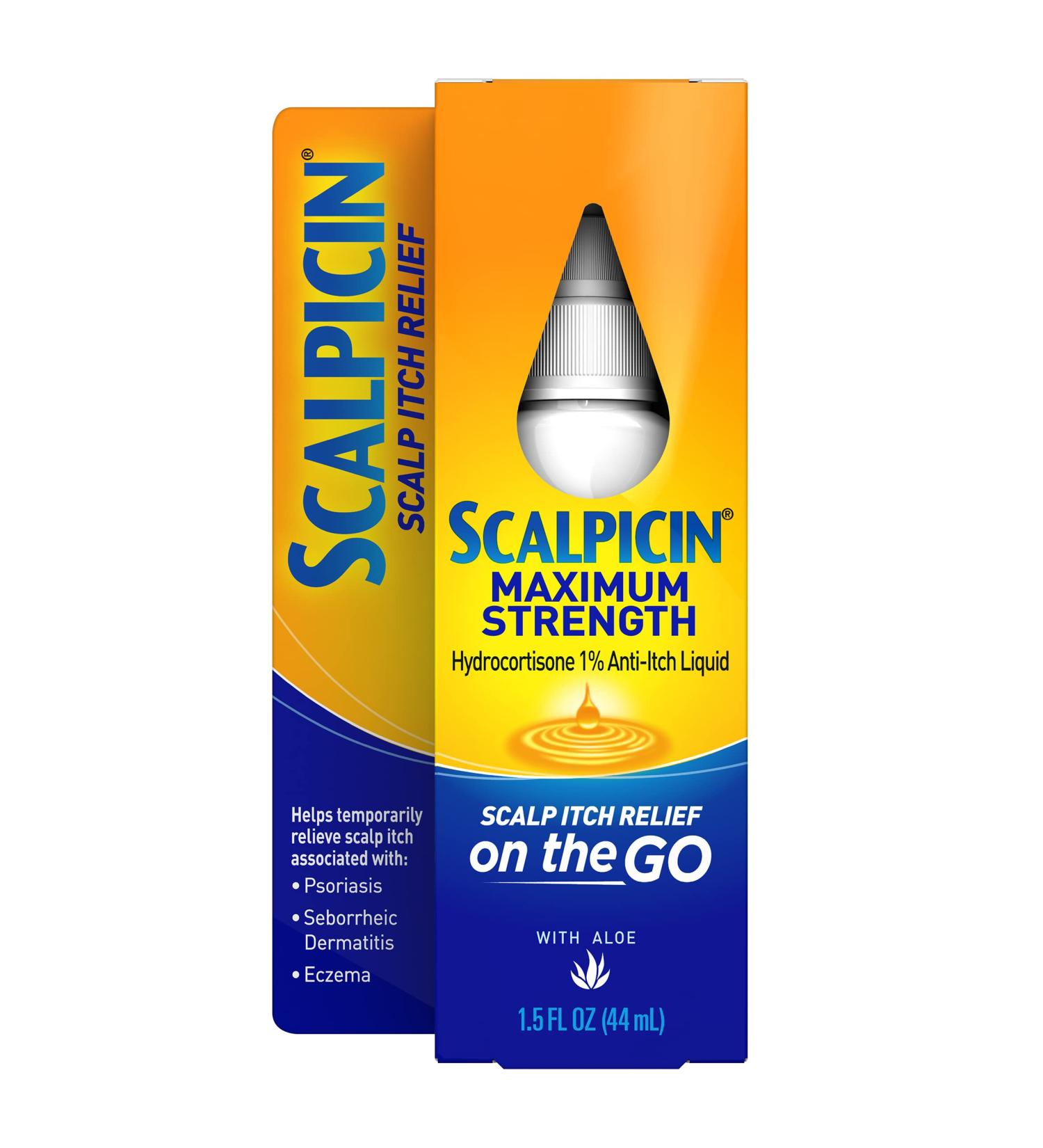 Scalpicin Max Strength Scalp Itch Treatment 1.5 oz - Effective Relief for Itchy Scalps | Buy Online Internationally - Buy Online on SooperMarket.com