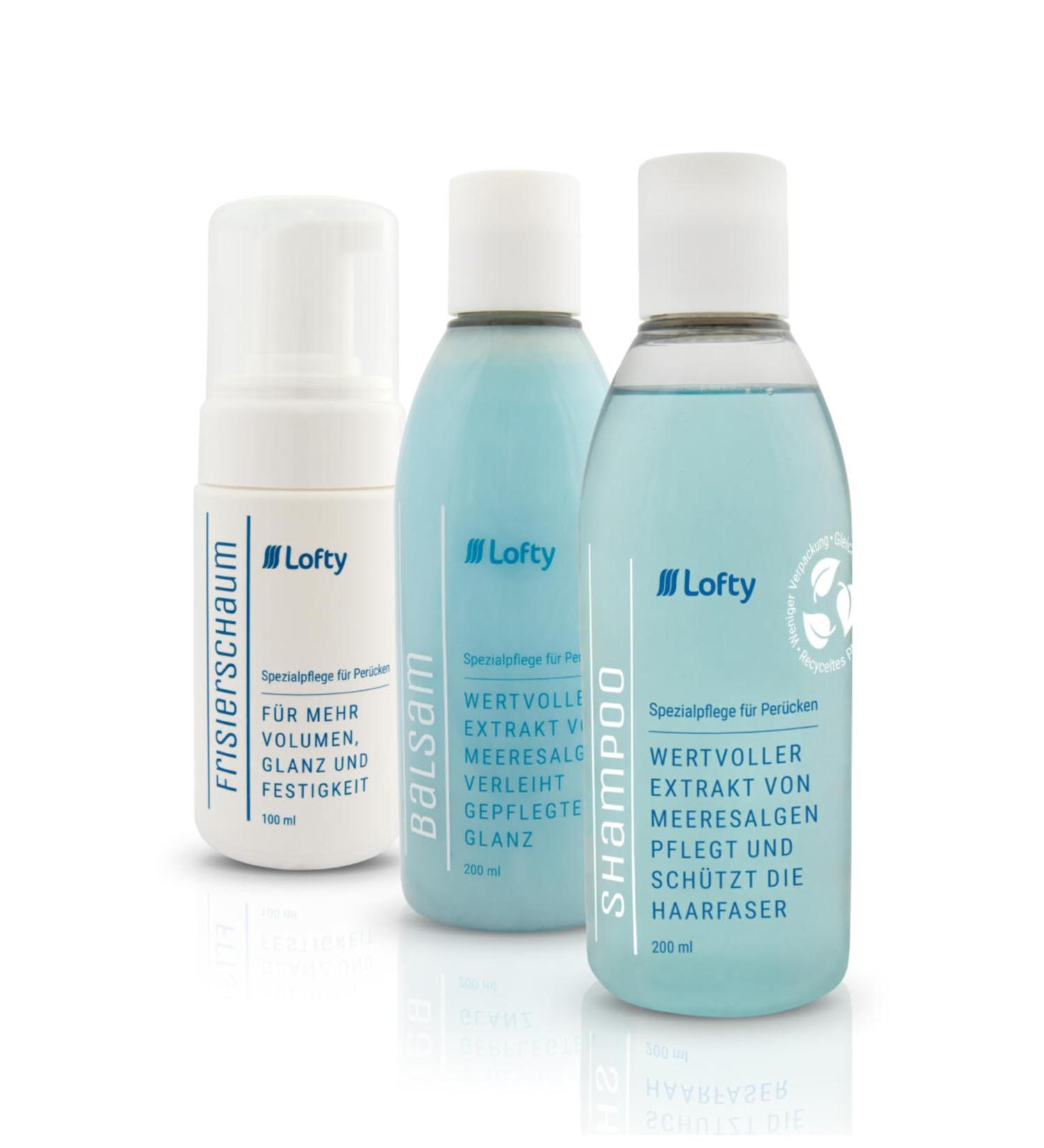 Lofty Care Set 4 Wig Shampoo Wig Conditioner Styling Foam for Wig Care Synthetic Fiber