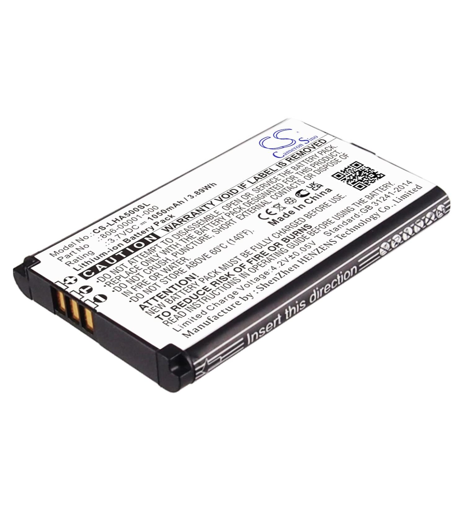 DCH 1050mAh Battery Replacement for Lightspeed Aviation A500 Tango 806-00001-000 | International Shipping Available - Buy Online on SooperMarket.com