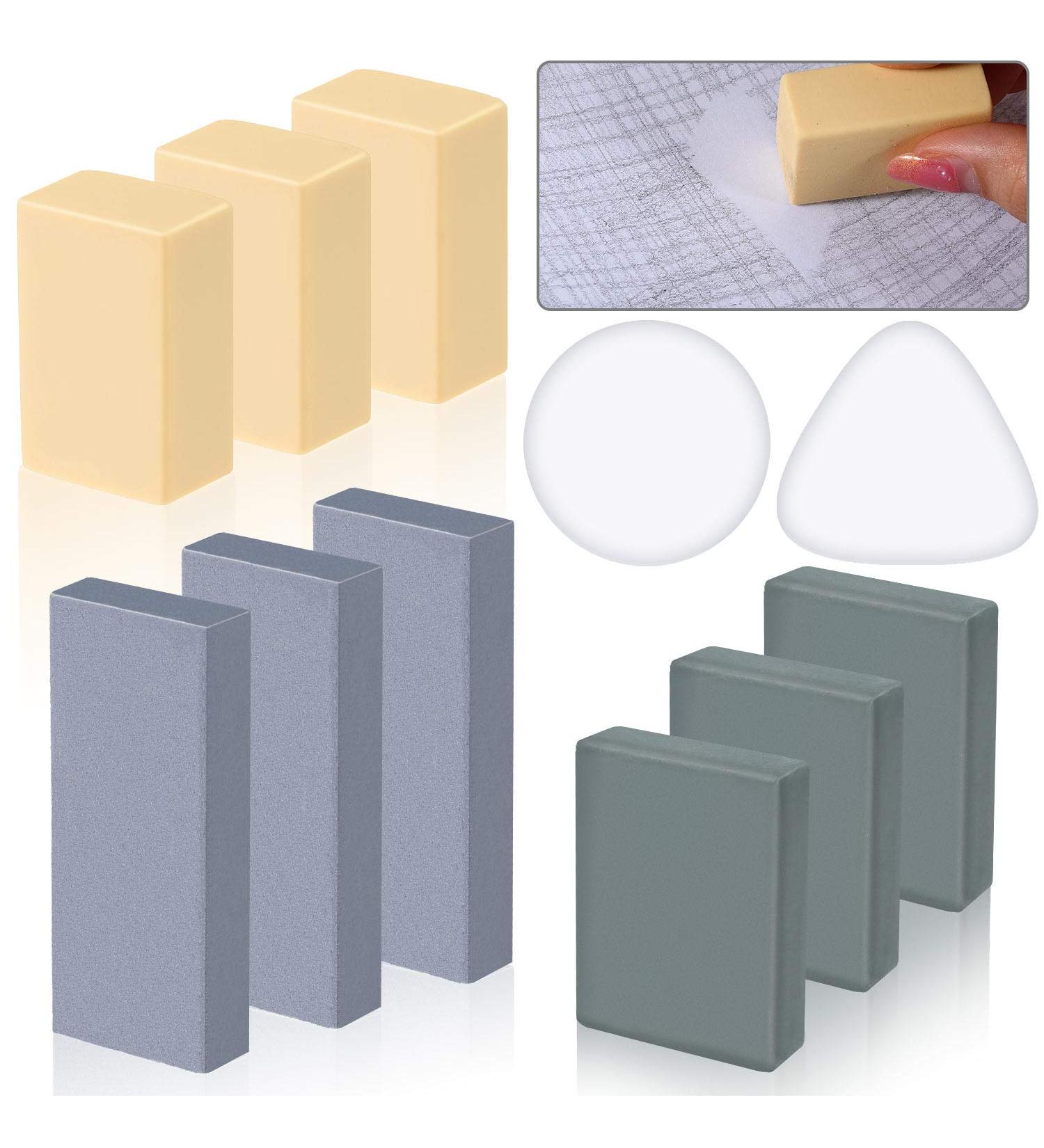 Outus 11-Piece Gum and Kneaded Art Erasers Kit for Artists - Drawing, Sketching, and Drafting Supplies - Buy Online on SooperMarket.com