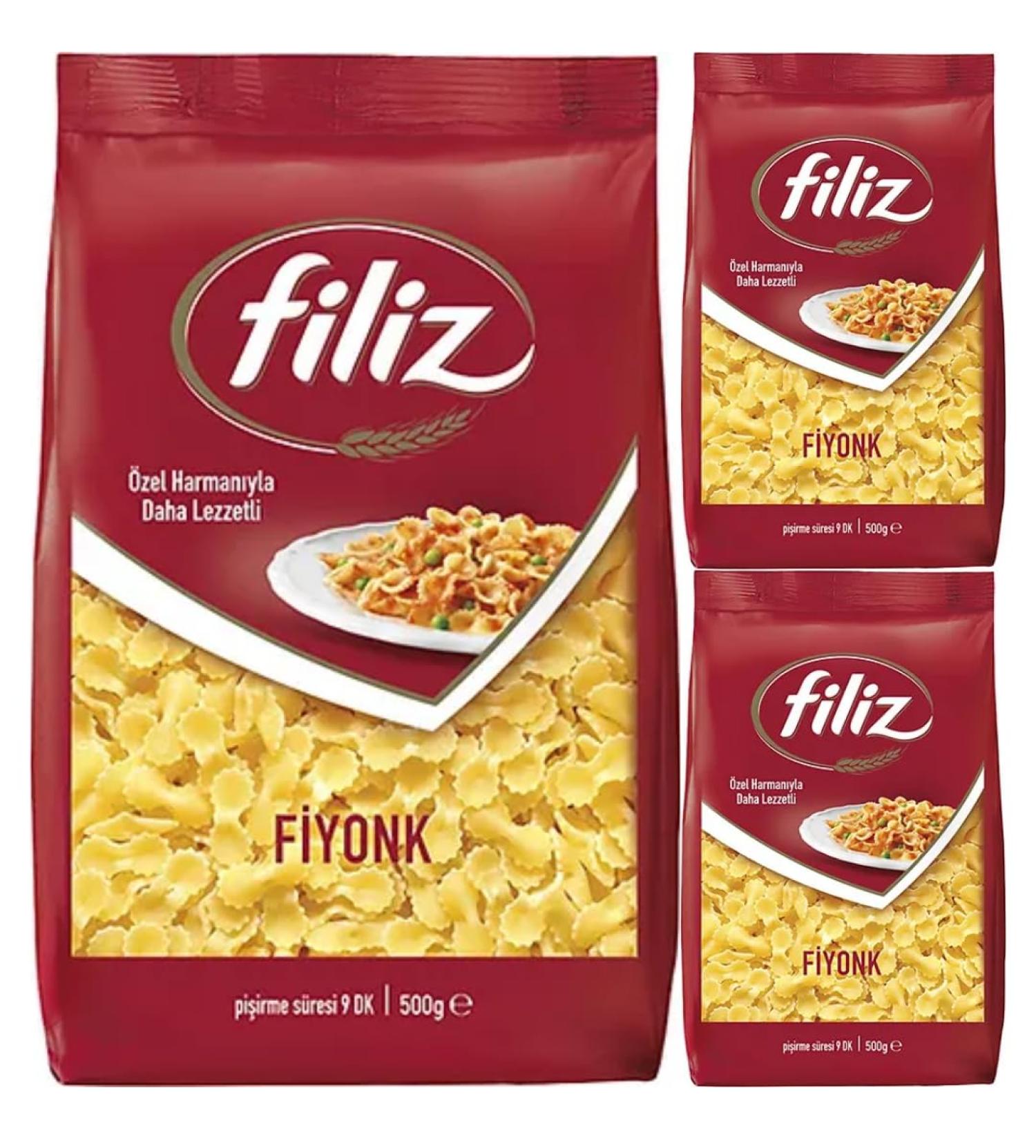 Filiz Pasta Farfalle Tonde 500 Gram x 3 Packs - Buy Online on SooperMarket.com