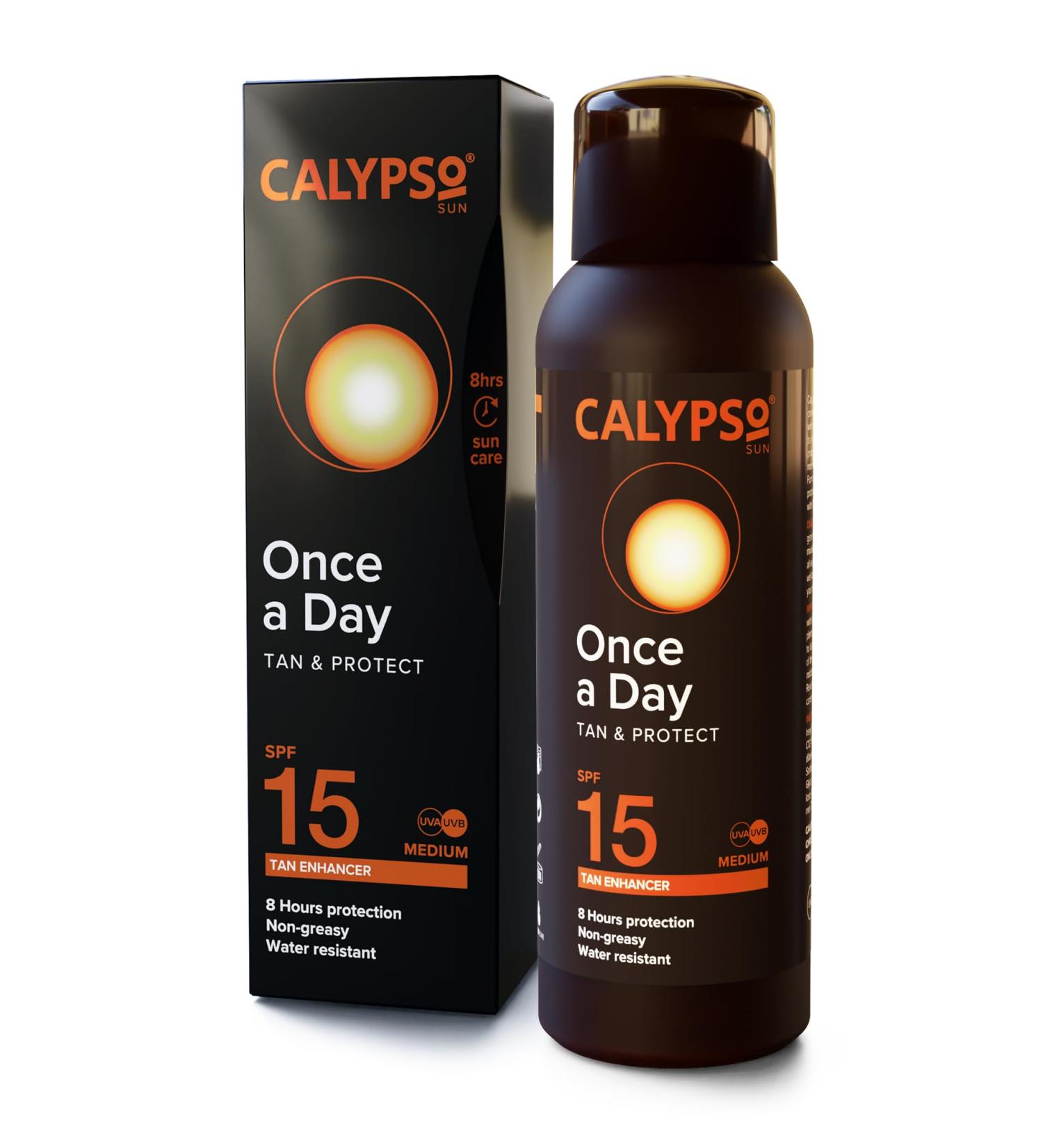 Calypso Once A Day Tan & Protect SPF15 - 200 ml SPF 15 single - Buy Online on SooperMarket.com