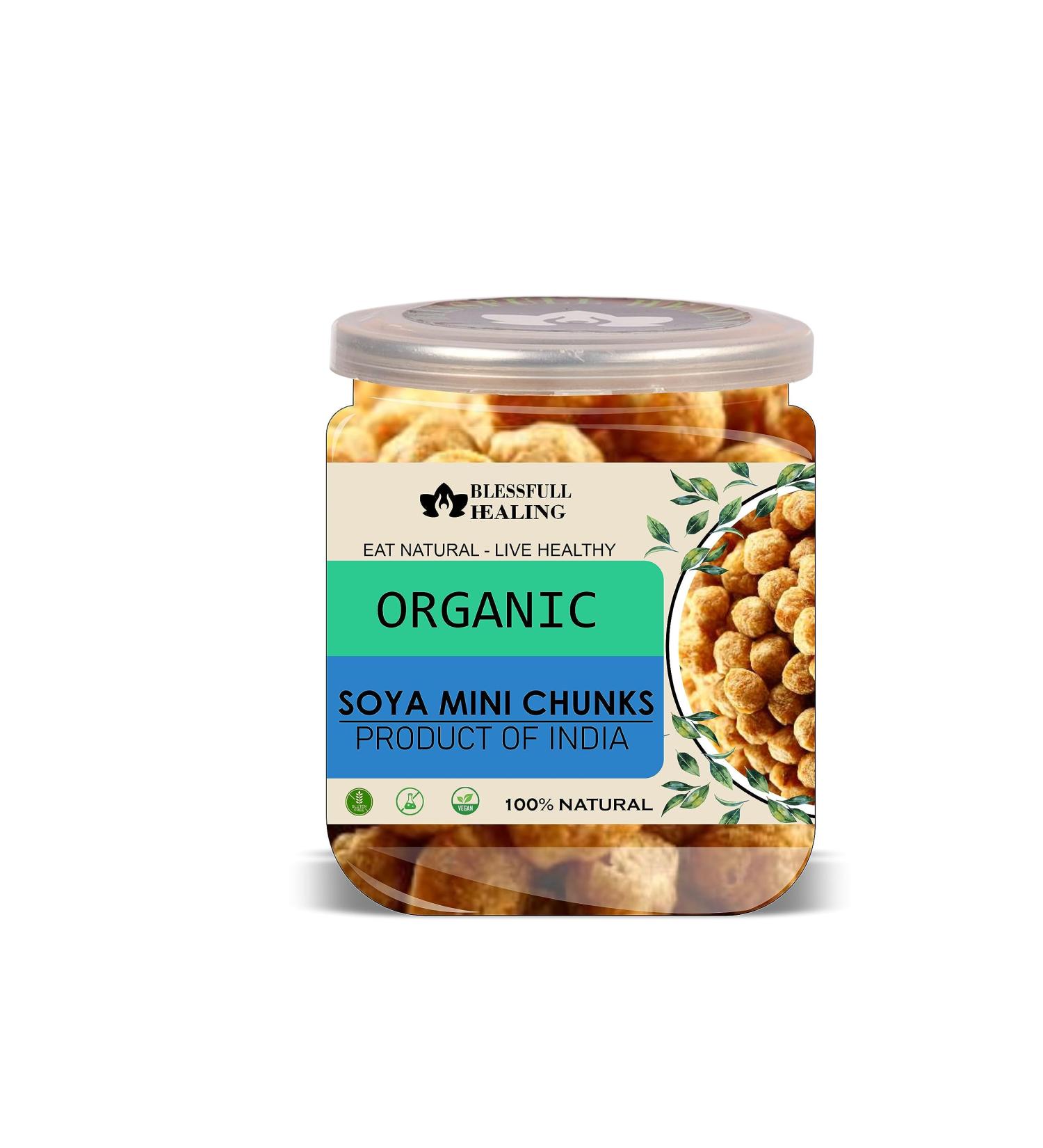 Blessfull Healing Organice SOYA Mini Chunks for Breakfast 1 lb (453 Gram) - Buy Online on SooperMarket.com