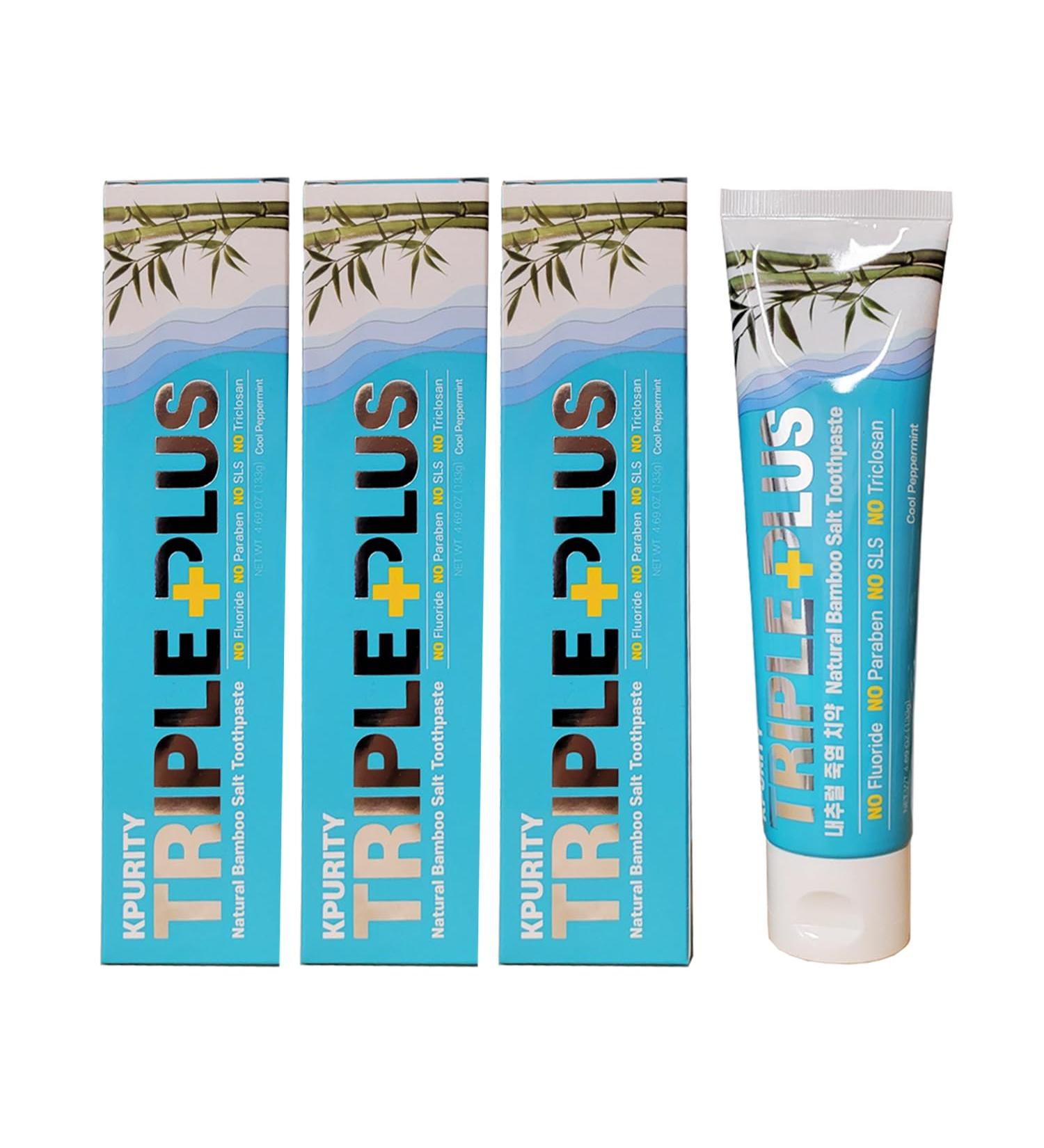 Triple Plus Premium Natural Bamboo Salt Toothpaste 133g - Eco-Friendly & Whitening | Buy Internationally - Buy Online on SooperMarket.com