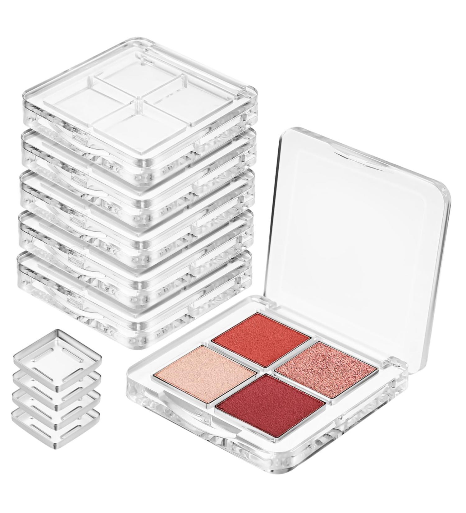 Healvian 6 Pcs Transparent Square Eye Shadow Box Empty Makeup Pallet Balm Blusher Containers Plastic - Buy Online on SooperMarket.com