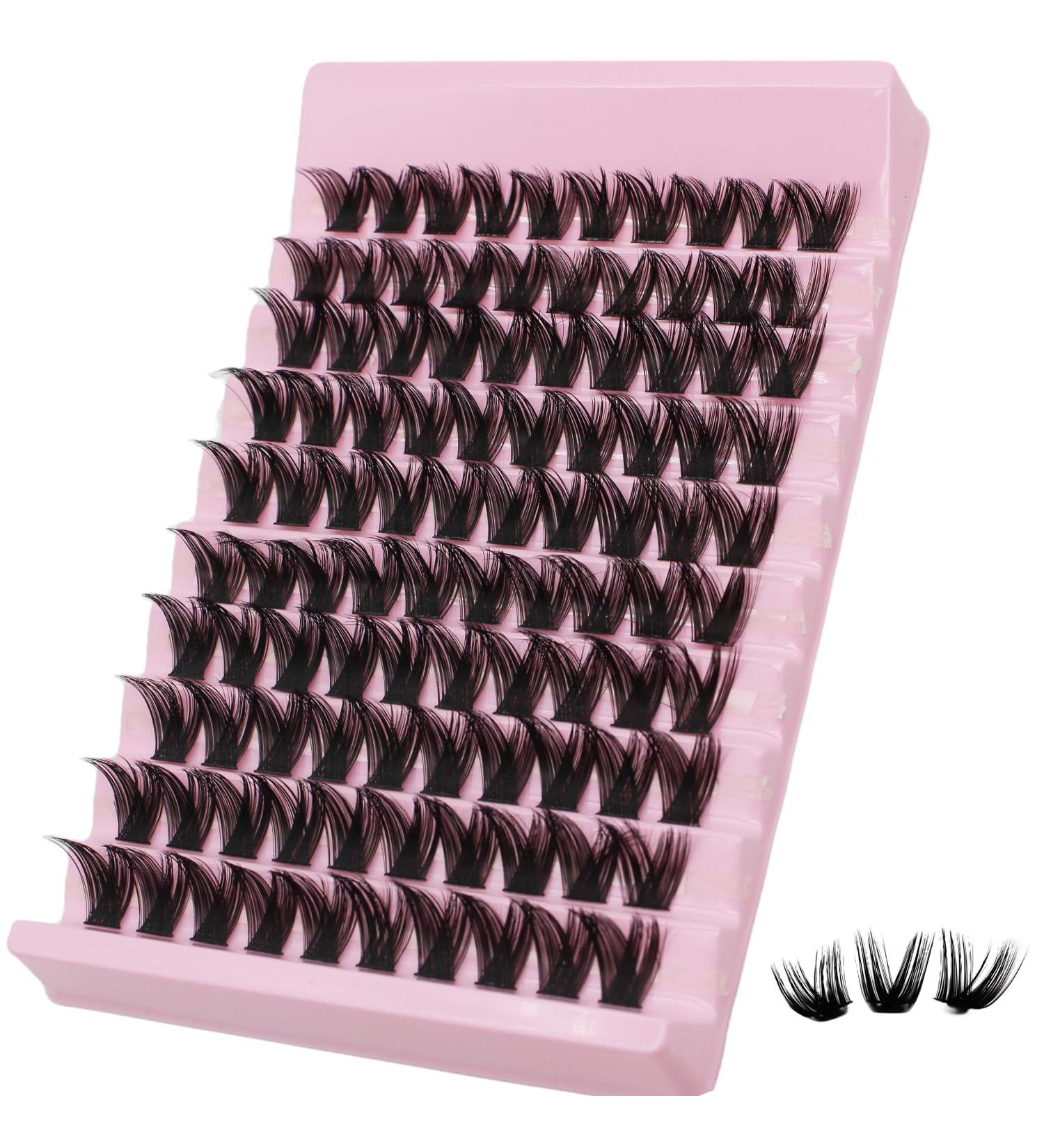 Selawasty 100 Lash Clusters - DIY Eyelash Extensions D Curl Mega Volume Individual Lashes - Wispy Cluster Extensions for Home - S7-D-12-16MIX - Buy Online on SooperMarket.com