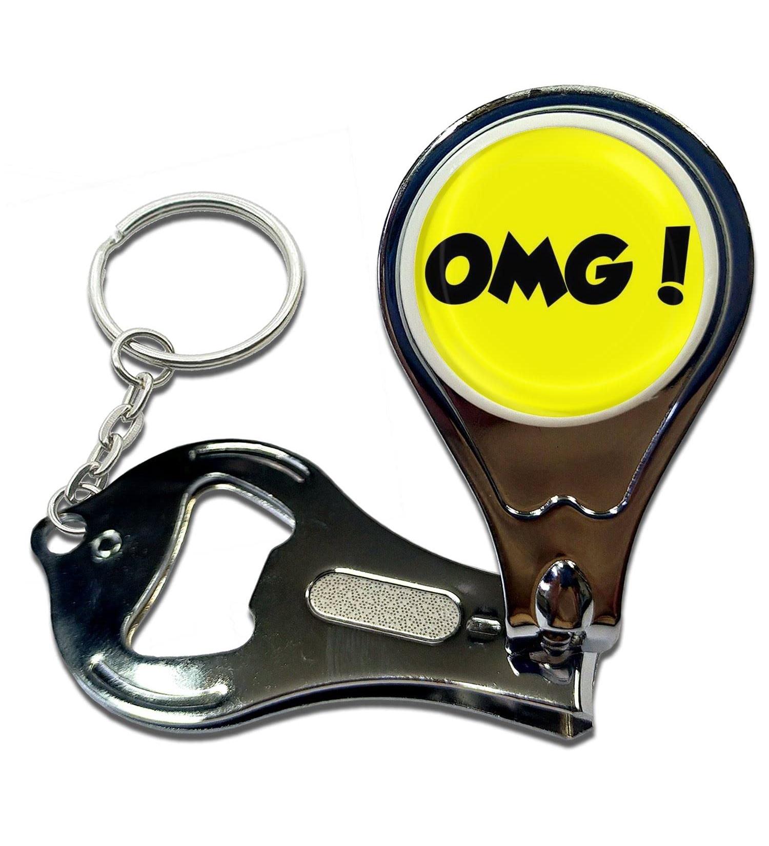 BadgeBeast.co.uk OMG! Oh My God - Key Ring Bottle Opener and Nail Clipper - Buy Online on SooperMarket.com