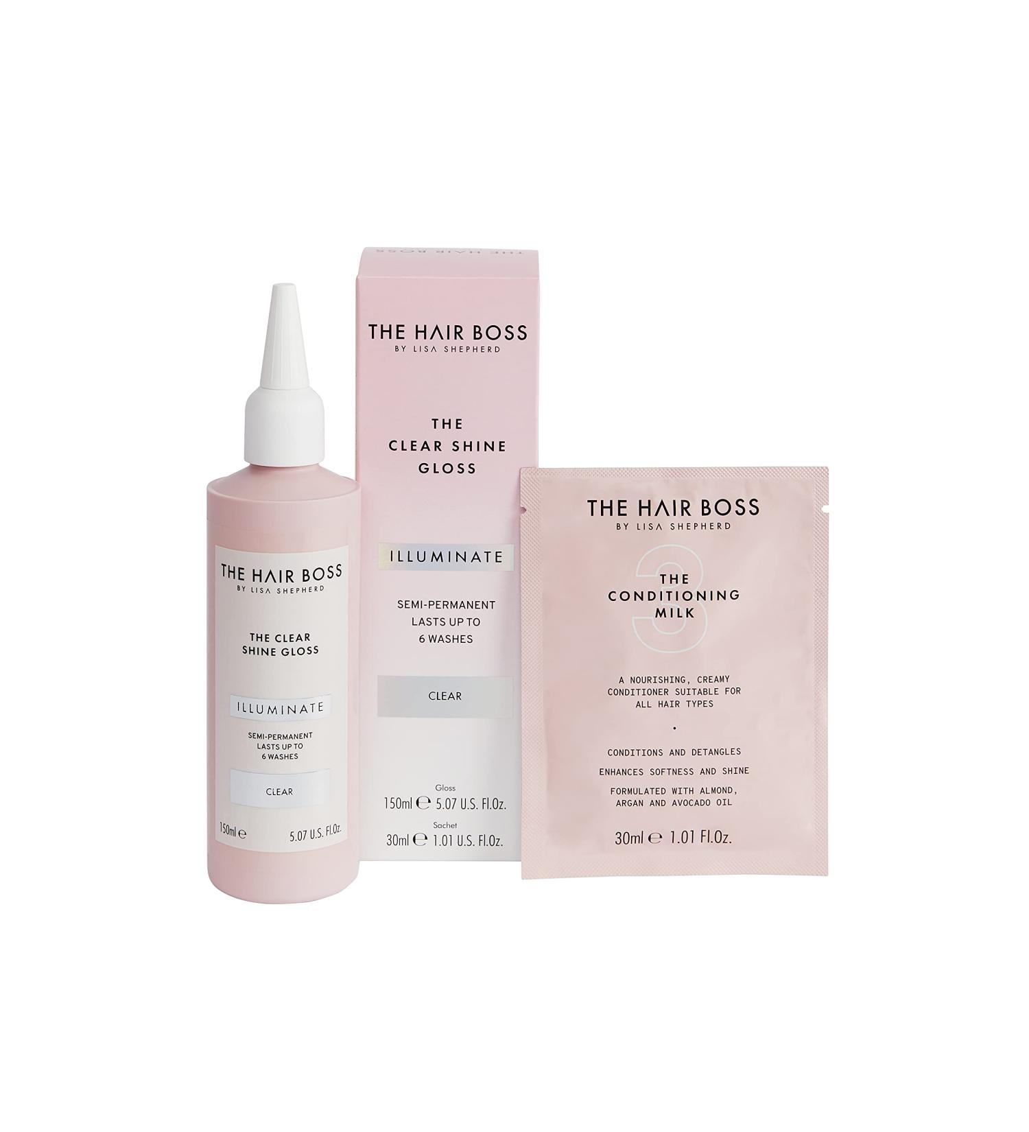 Clear Shine Gloss Semi-Permanent Hair Treatment - 150ml | THE HAIR BOSS BY LISA SHEPHERD - Buy Online on SooperMarket.com