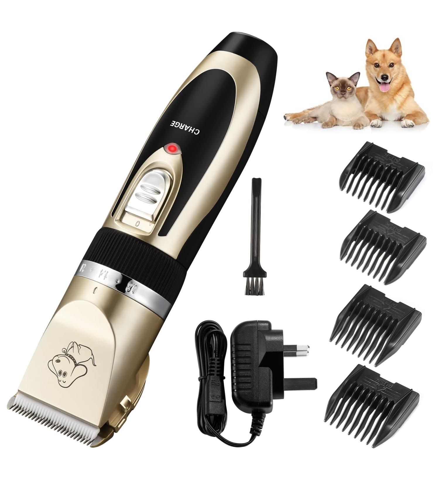 Electric Dog Clippers Cordless Dog Trimmer Low Noise | Pet Grooming Kit Rechargeable & Fast Charging Dog Grooming Clippers with 4 Combs | Professional Cat Hair Trimmer for Dogs Cats Horses Green - Buy Online on SooperMarket.com