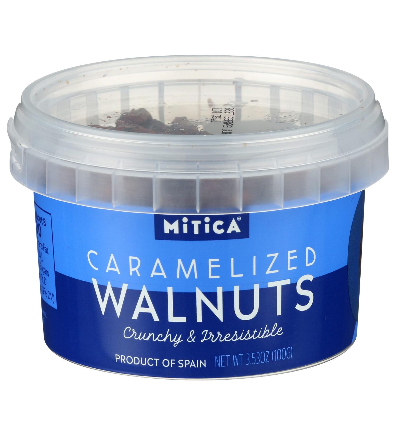Mitica Caramelized Walnuts 3.53oz - Gourmet Prepacked Snack - Buy Online on SooperMarket.com