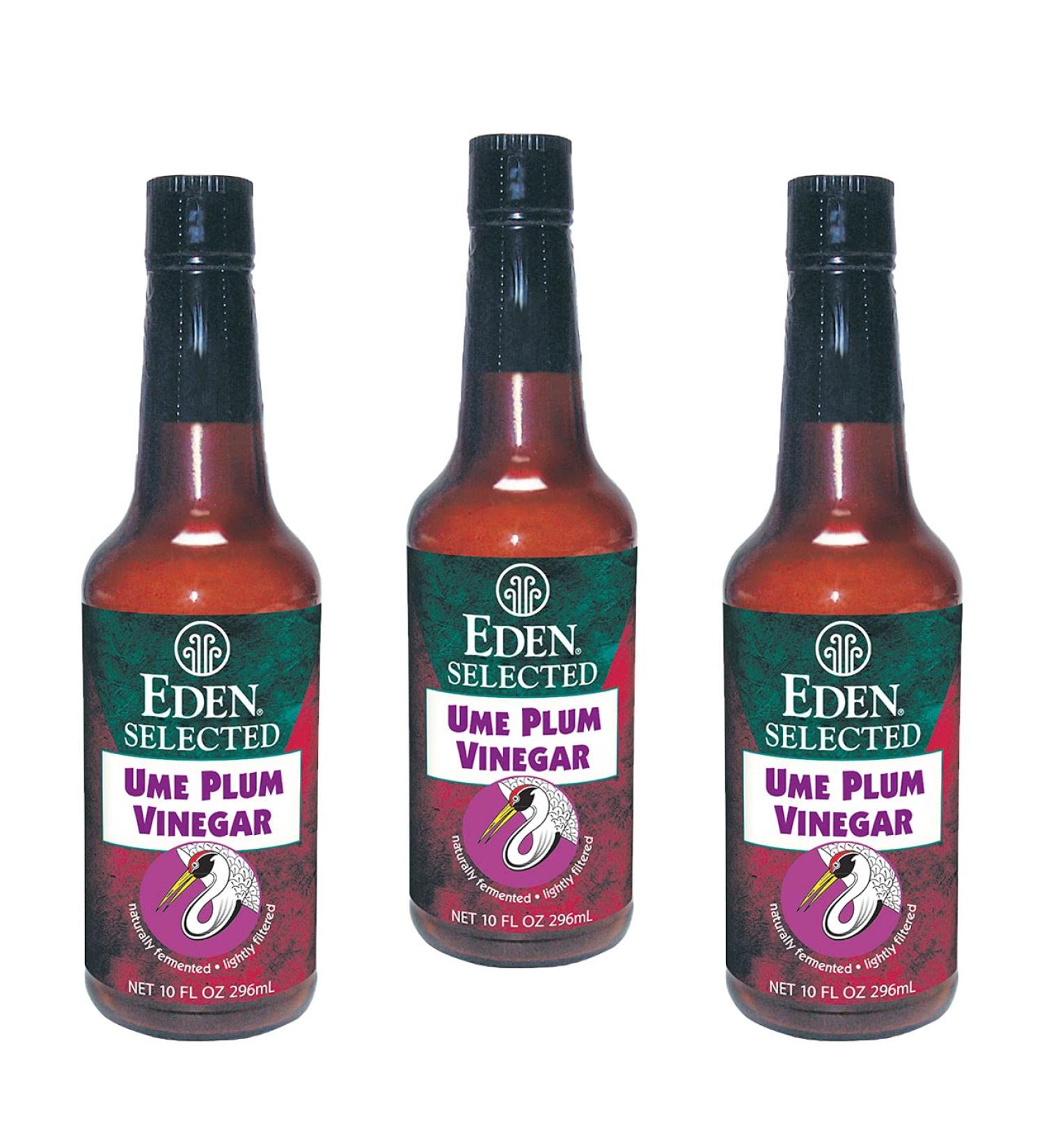 Organic Ume Plum Vinegar from Japan - 10 oz Amber Glass Bottle (3-Pack) - Buy Online on SooperMarket.com