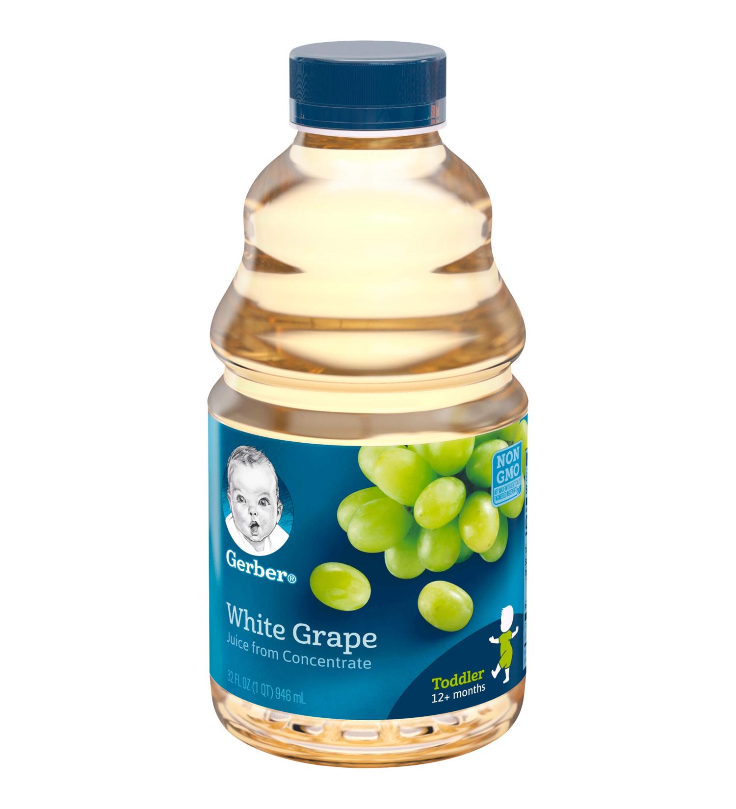 Gerber Nature Select Baby 100% White Grape Juice 32 Fl Oz - Pack of 2 - Buy Online on SooperMarket.com
