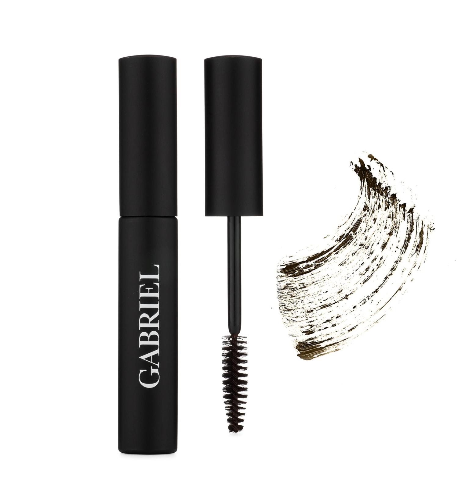 Gabriel Cosmetics Mascara (Black Brown) - Natural, Paraben-Free, Vegan, Gluten-Free | Cruelty-Free, Non-GMO | Volumizing, Water-Resistant Formula - 0.25 Fl Oz - Buy Online on SooperMarket.com