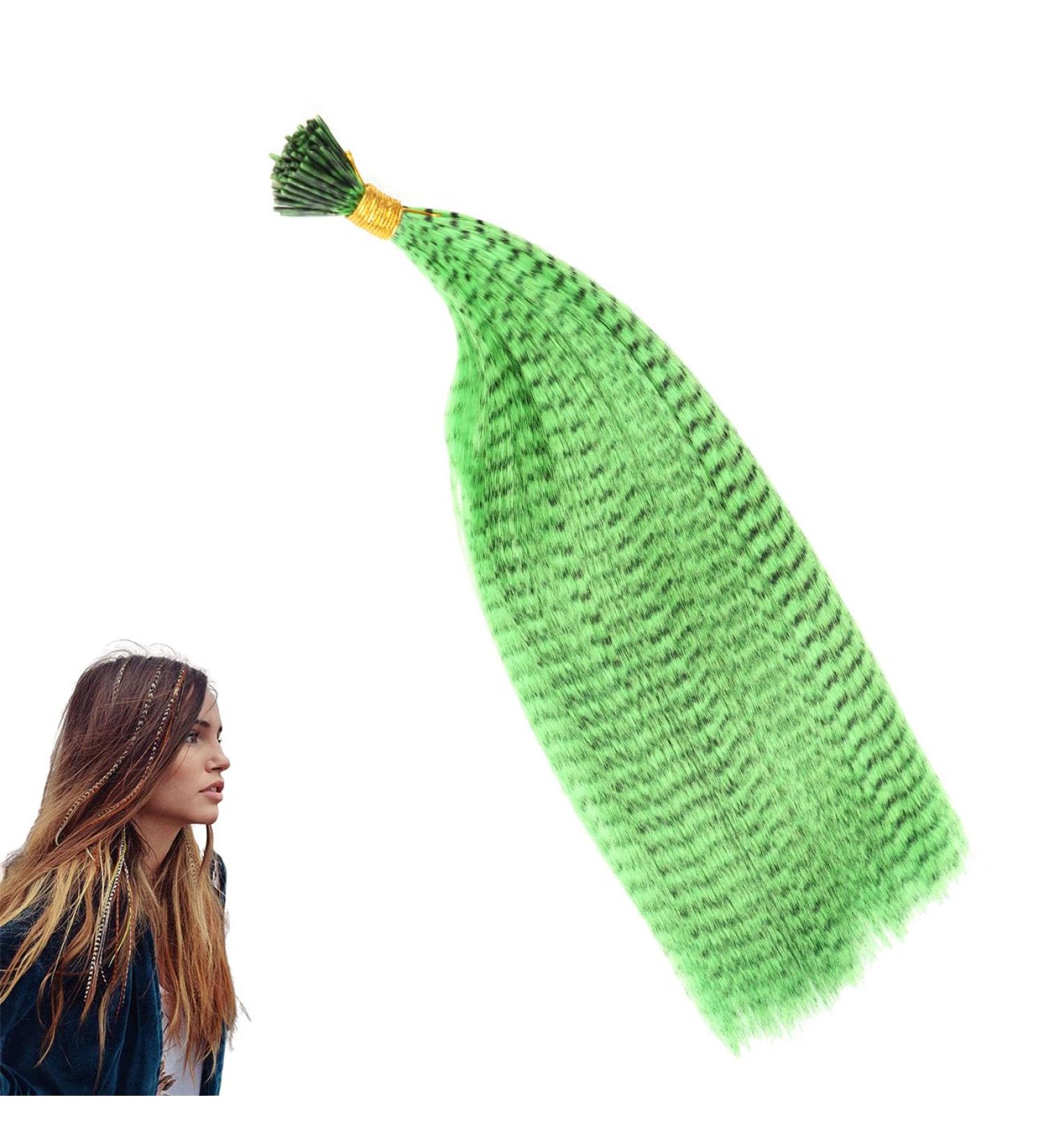 Handmade Feather Hair Extensions 16 inch - Hair Decoration for Women & Girls | Prinfantasy GBBZ248 - Buy Online on SooperMarket.com