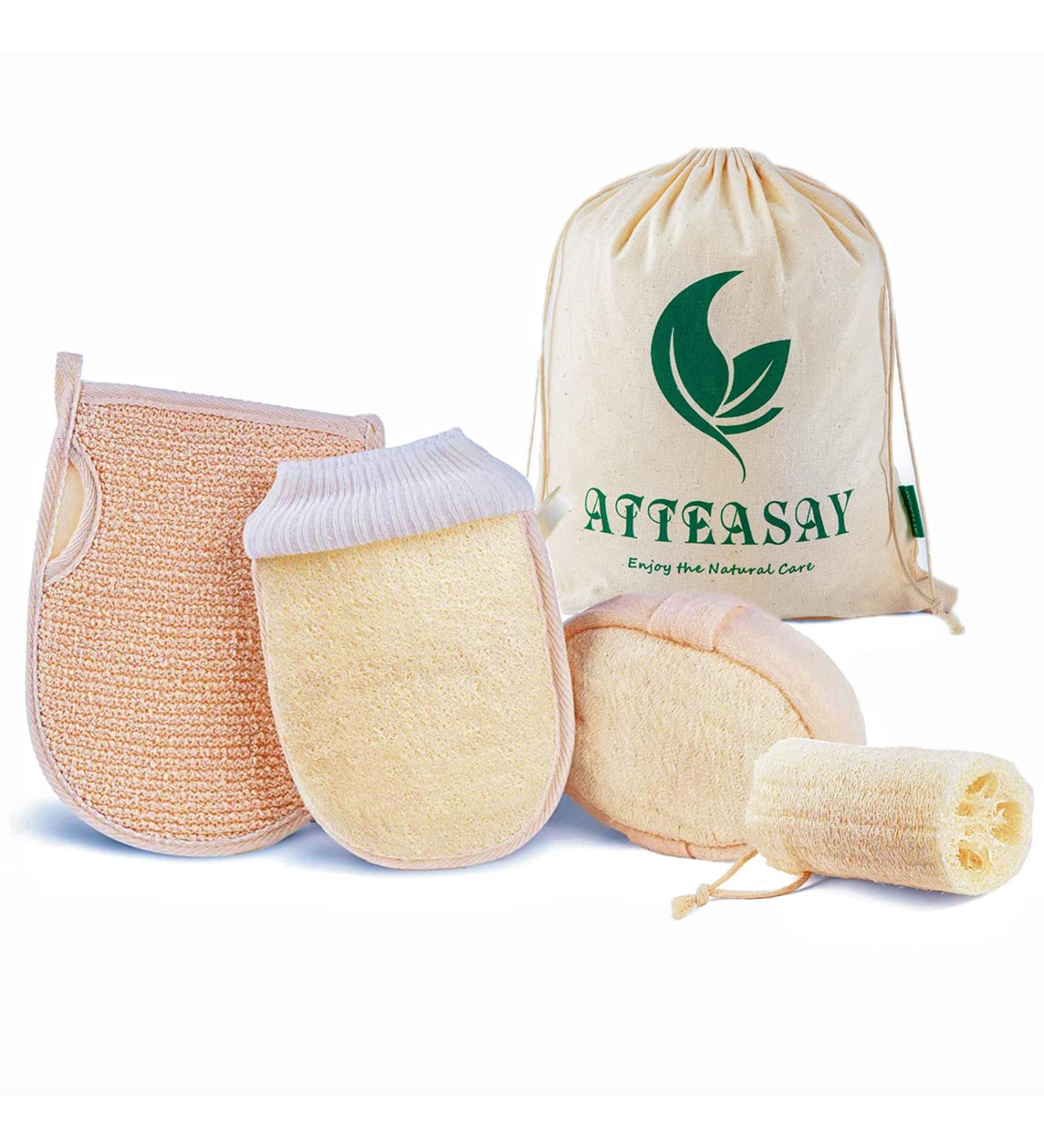 Exfoliating Loofah Glove - Heavy Duty Body Scrubber for Shower Spa Massage - Men & Women - Buy Online on SooperMarket.com