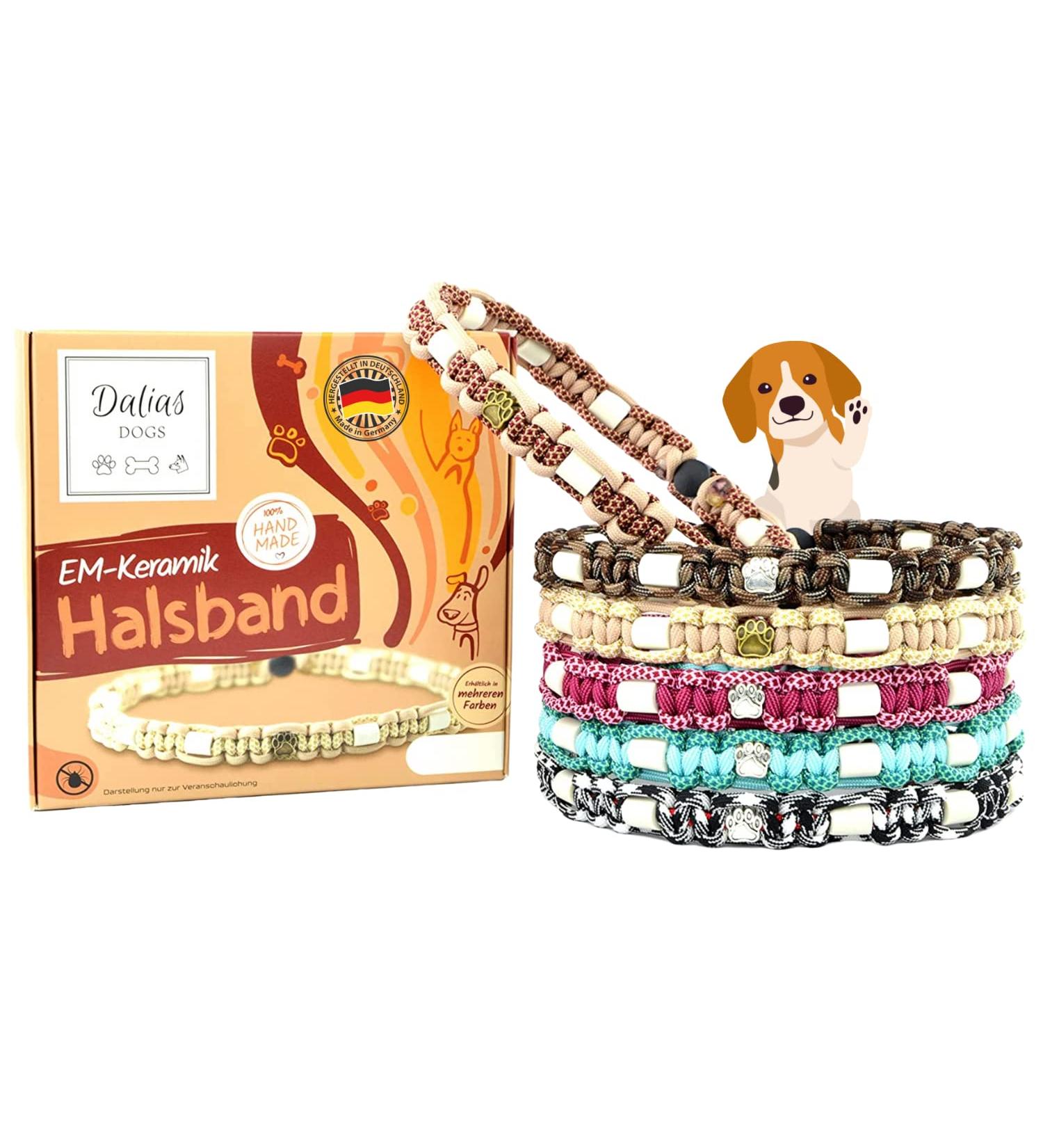 Customized EM Ceramic Collar for Dogs & Cats - Original US Paracord Mint - Under 20 cm - Buy Online on SooperMarket.com