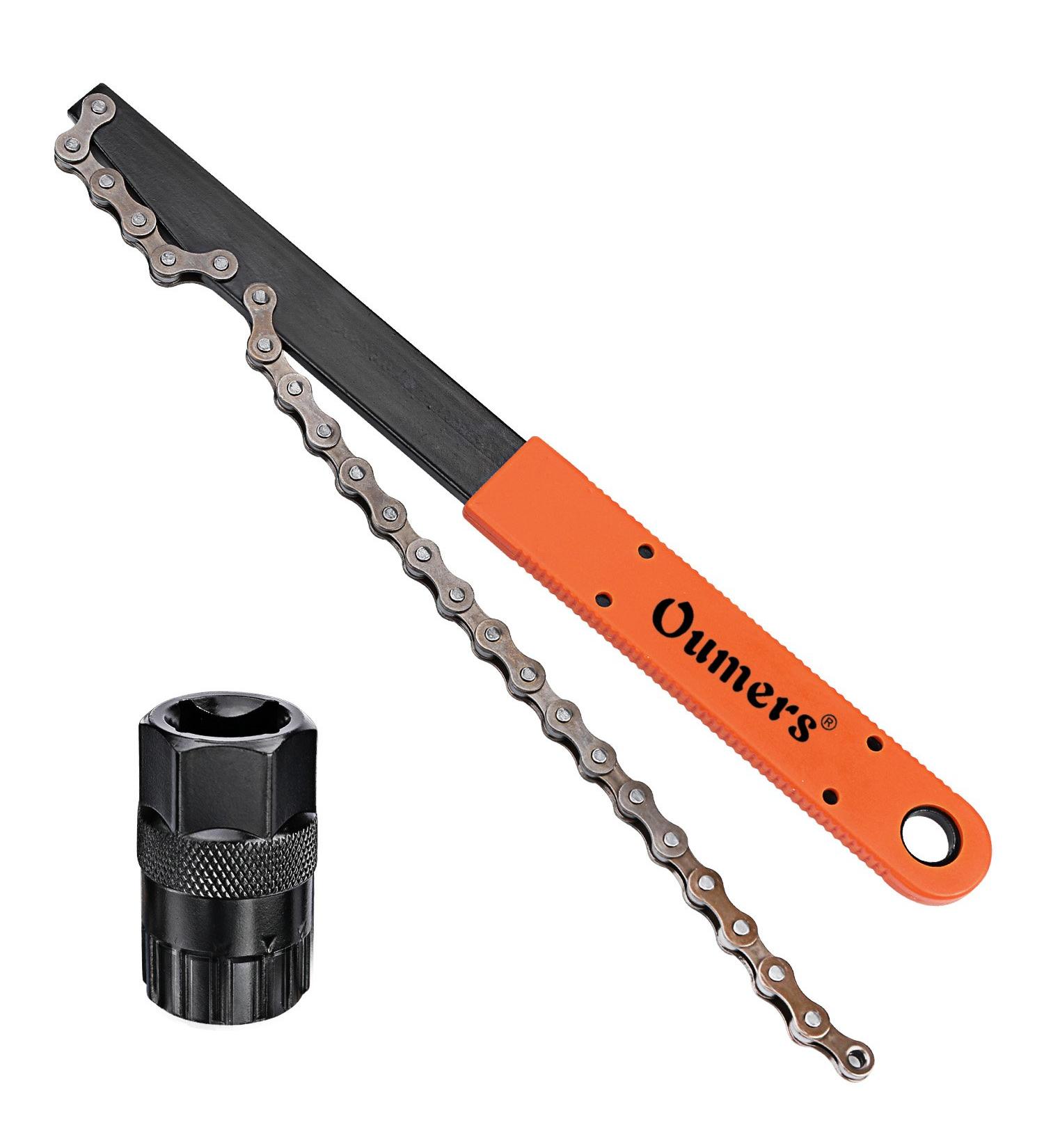 Oumers Bike Chain Tools Kit - Rotor Lockring Removal Wrench & Chain Whip + Cassette/Bicycle Flywheel Remover - Sprocket Tool Pack - Buy Online on SooperMarket.com