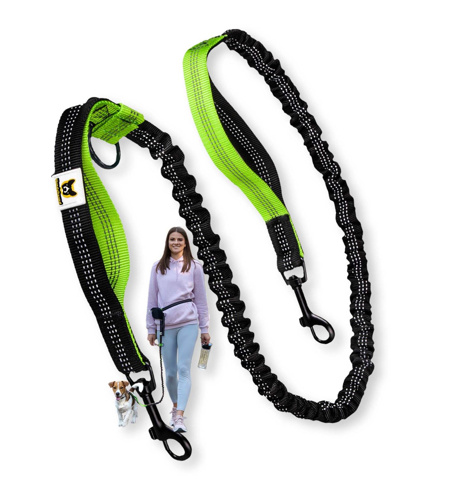 Buy Bungee Leash for Small Dogs (up to 15kg) - Adjustable 110-160cm Jogging Line Extension with 2 Loops - Buy Online on SooperMarket.com