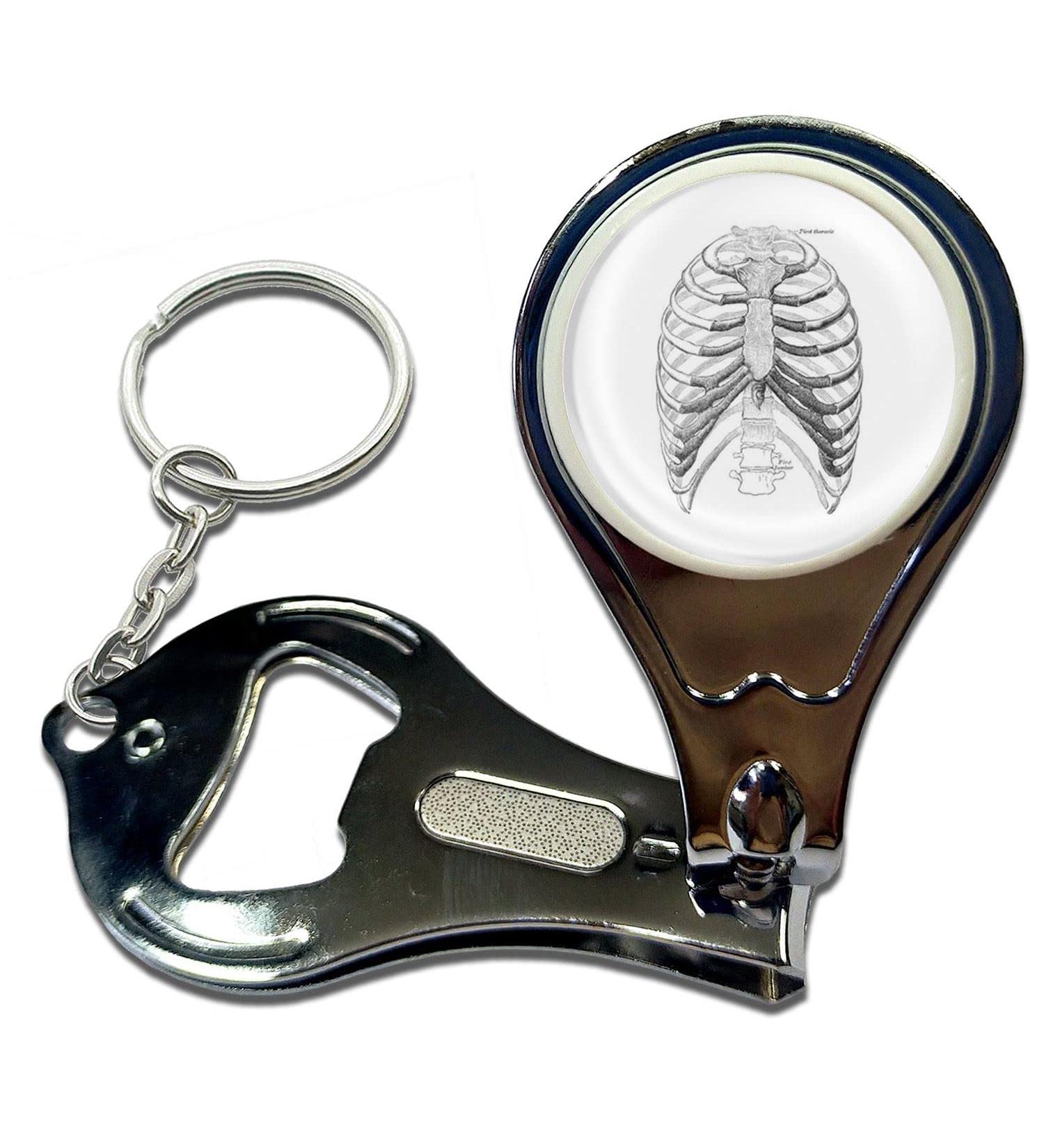 BadgeBeast.co.uk Ribcage - Key Ring Bottle Opener and Nail Clipper - Buy Online on SooperMarket.com