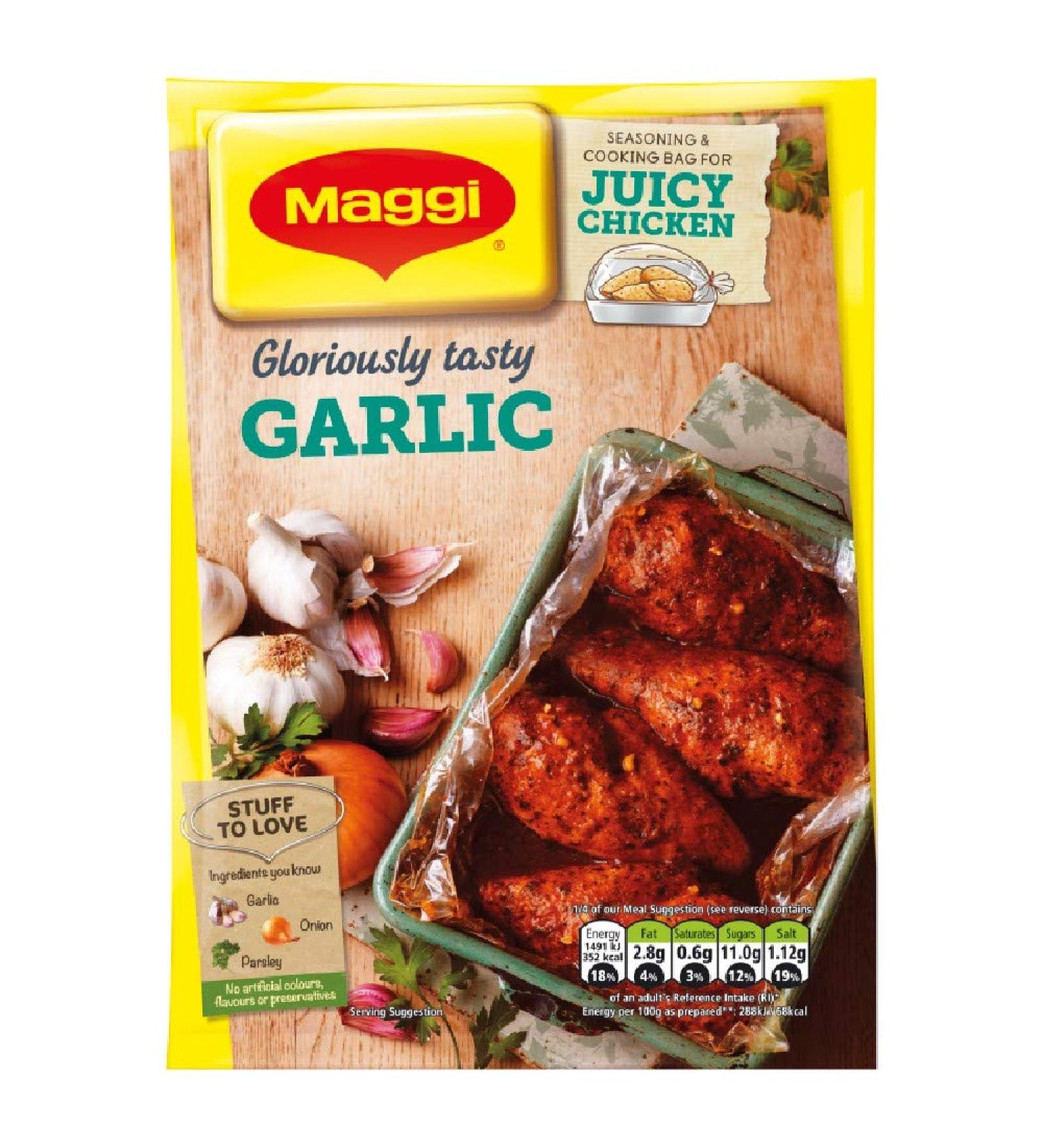MAGGI Juicy Seasoning Mix Garlic Chicken 30g - BBQ Flavored Blend (Pack of 1) - Buy Online on SooperMarket.com