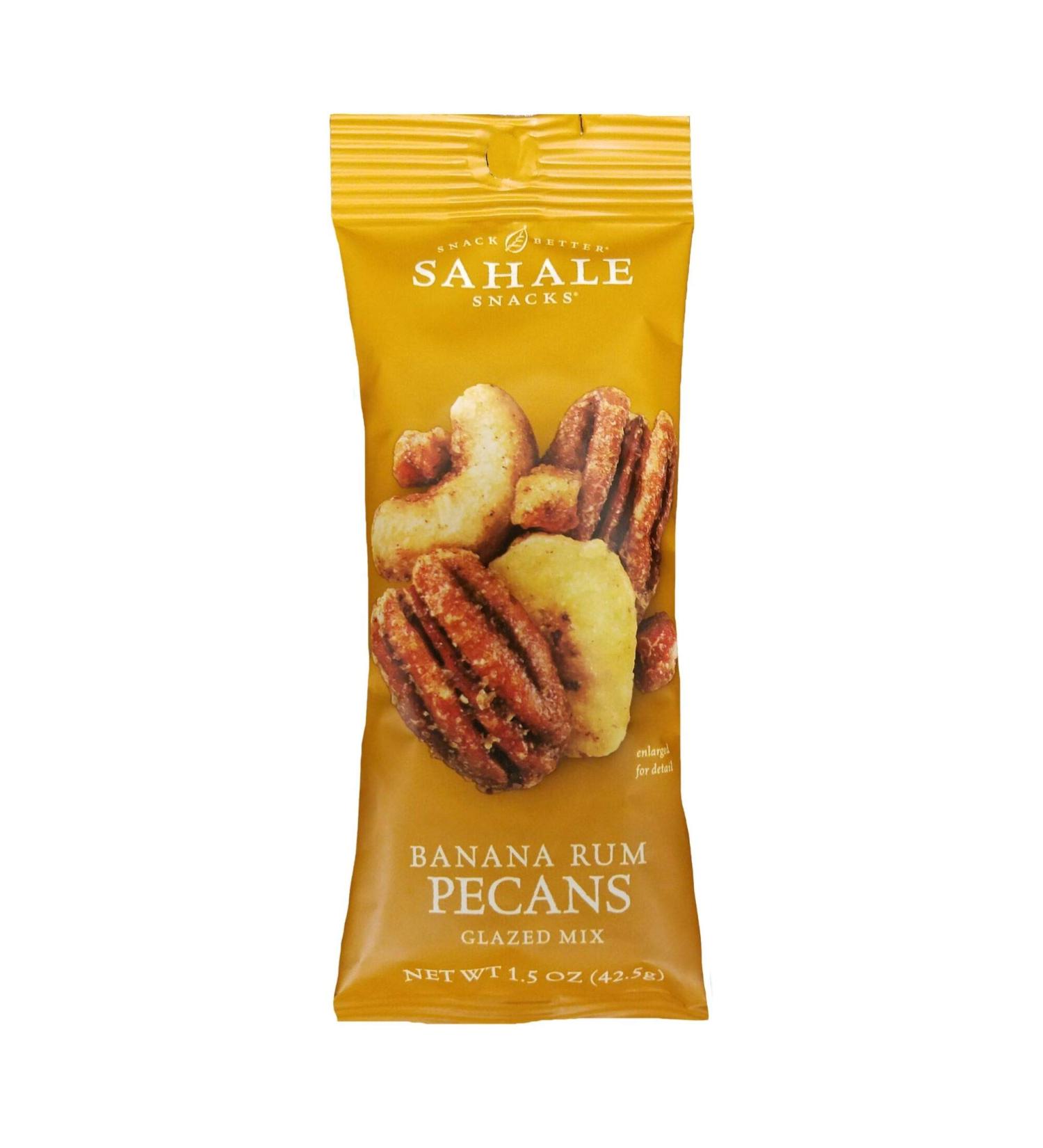 Sahale Snacks Banana Rum Glazed Pecans - 9 Packs (1.5 oz Each) | Healthy Snack - Buy Online on SooperMarket.com