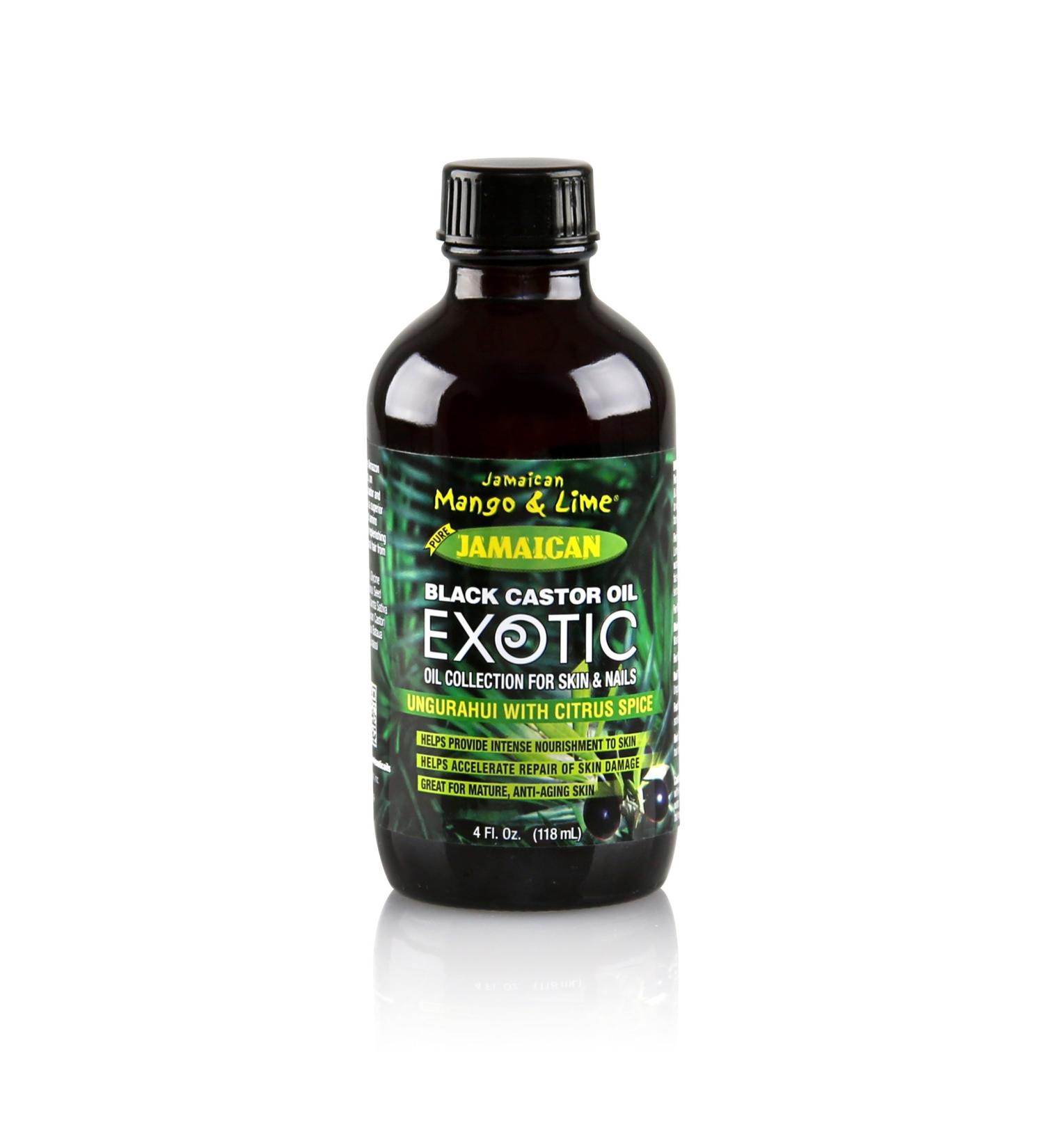 Jamaican Mango and Lime Black Castor Oil  Ungurahui with Citrus Spice  4 Ounce Ungurahui with Citrus Spice 4 Ounce