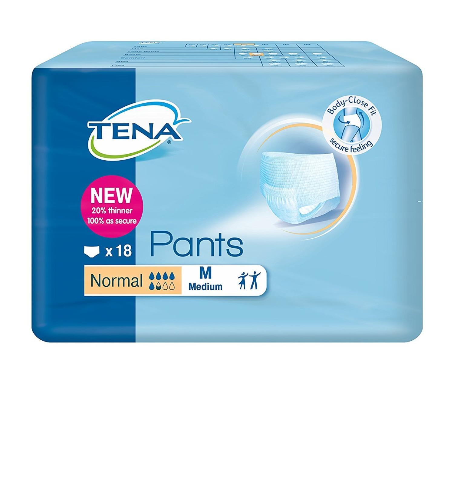 Tena Adult Incontinence Briefs Normal Absorption Size MM (Pack of 18)