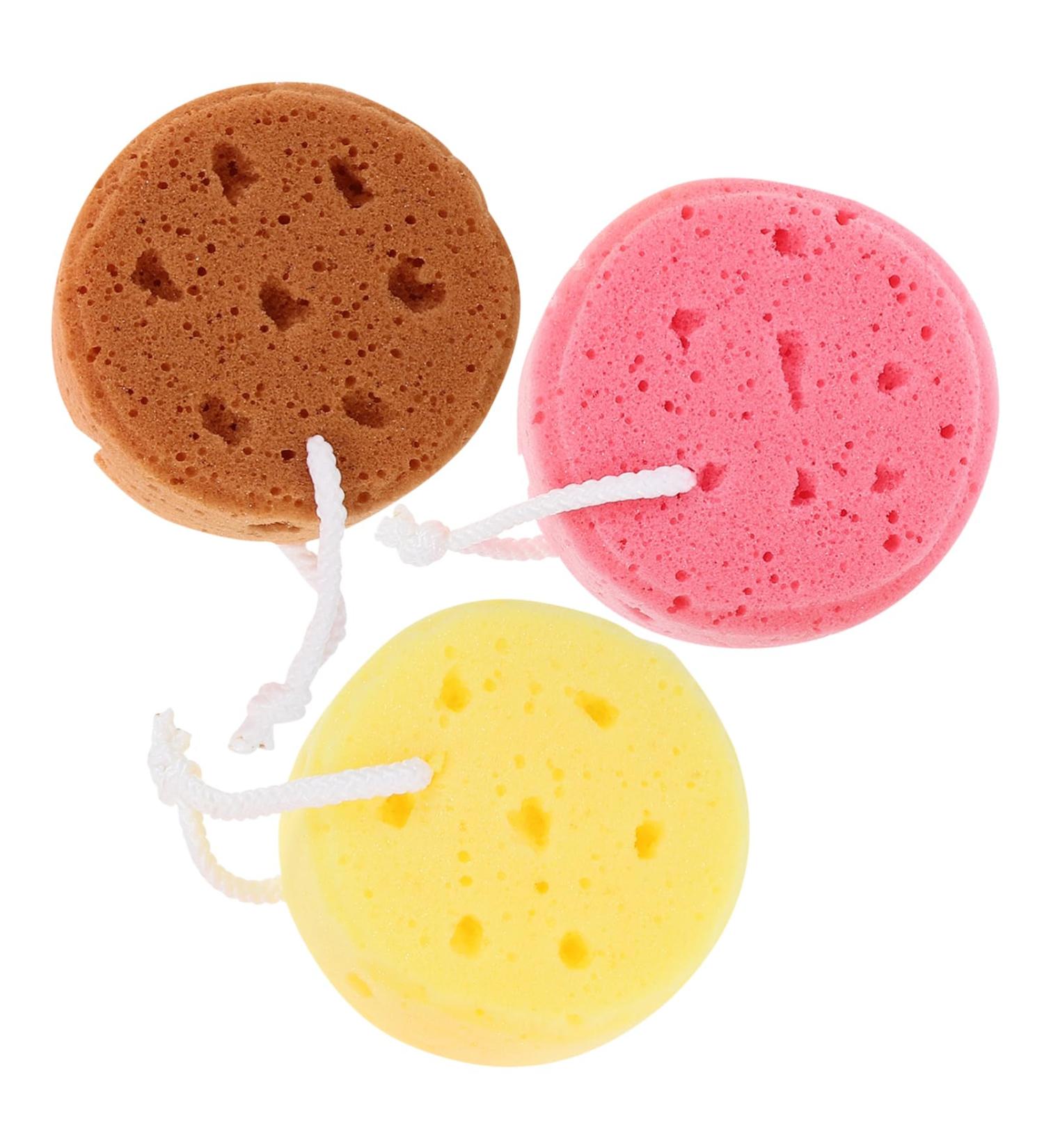 PRETYZOOM 3pcs Seaweed Bath Sponge Set - Honeycomb Shower Accessory for Exfoliating & Cleansing | Ideal Bathing Supplies - Buy Online on SooperMarket.com