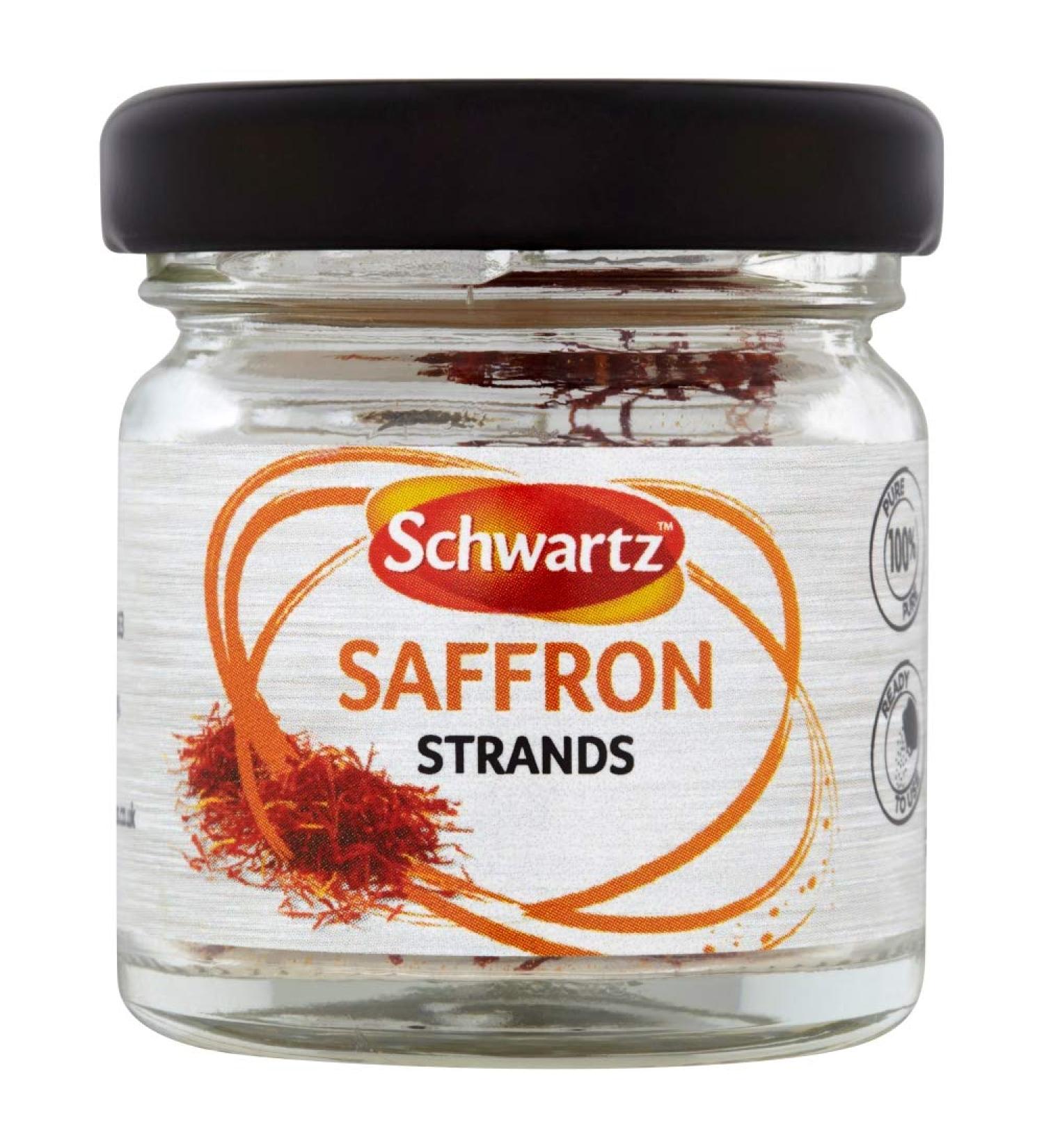 Schwartz Saffron Strands 100% Pure Saffron Ideal Seasoning for Rice Paella and Saffron Cake Ready to Use Aromatic Spice for Risottos and Soups 1 25g