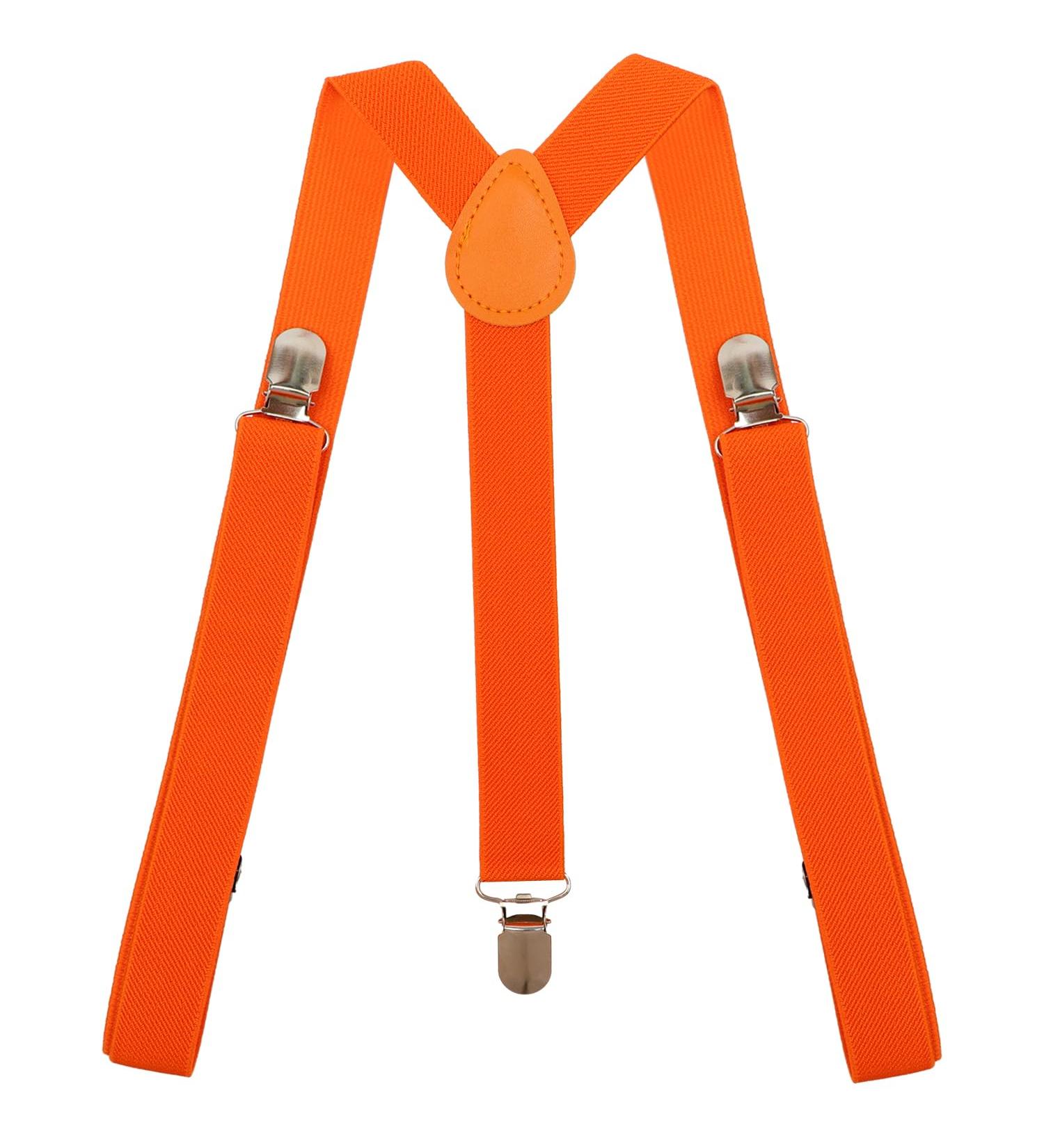 Adjustable Eruinfang 25mm Elastic Braces for Men & Women - Y-Form Style with Strong Clips - Orange - Buy Online on SooperMarket.com