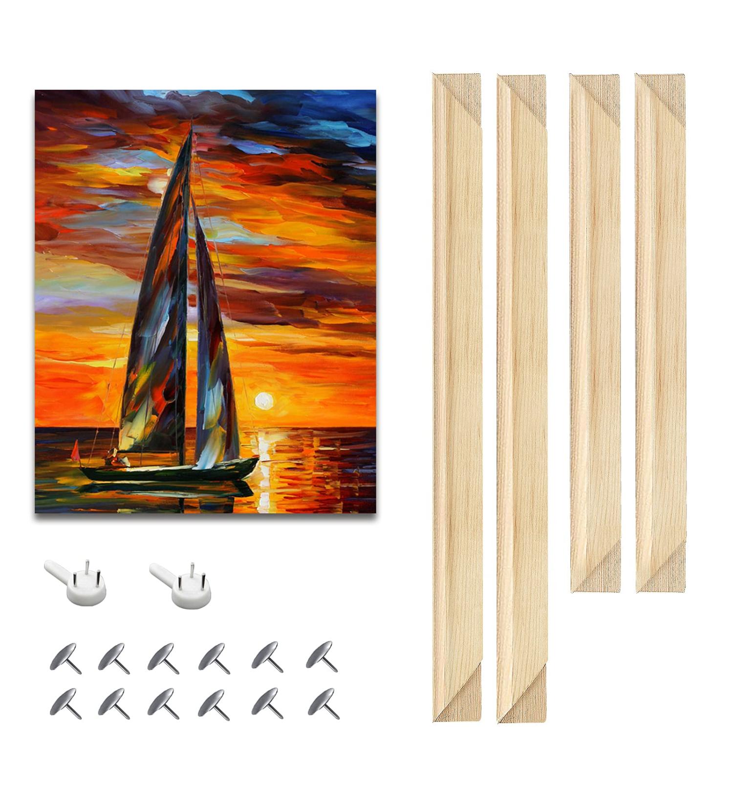 EVNEED 16x20 Inch DIY Canvas Stretcher Bars Kit for Oil Paintings - Easy Assembly Gallery Wrap Frame for Prints and Paintings - Buy Online on SooperMarket.com