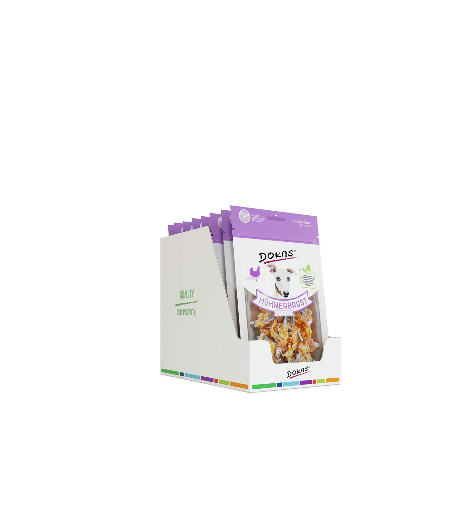 Buy Doka's Grain-Free Premium Dog Snacks - Chicken & Fish 8 x 70g Pack | Healthy Treats for Dogs - Buy Online on SooperMarket.com