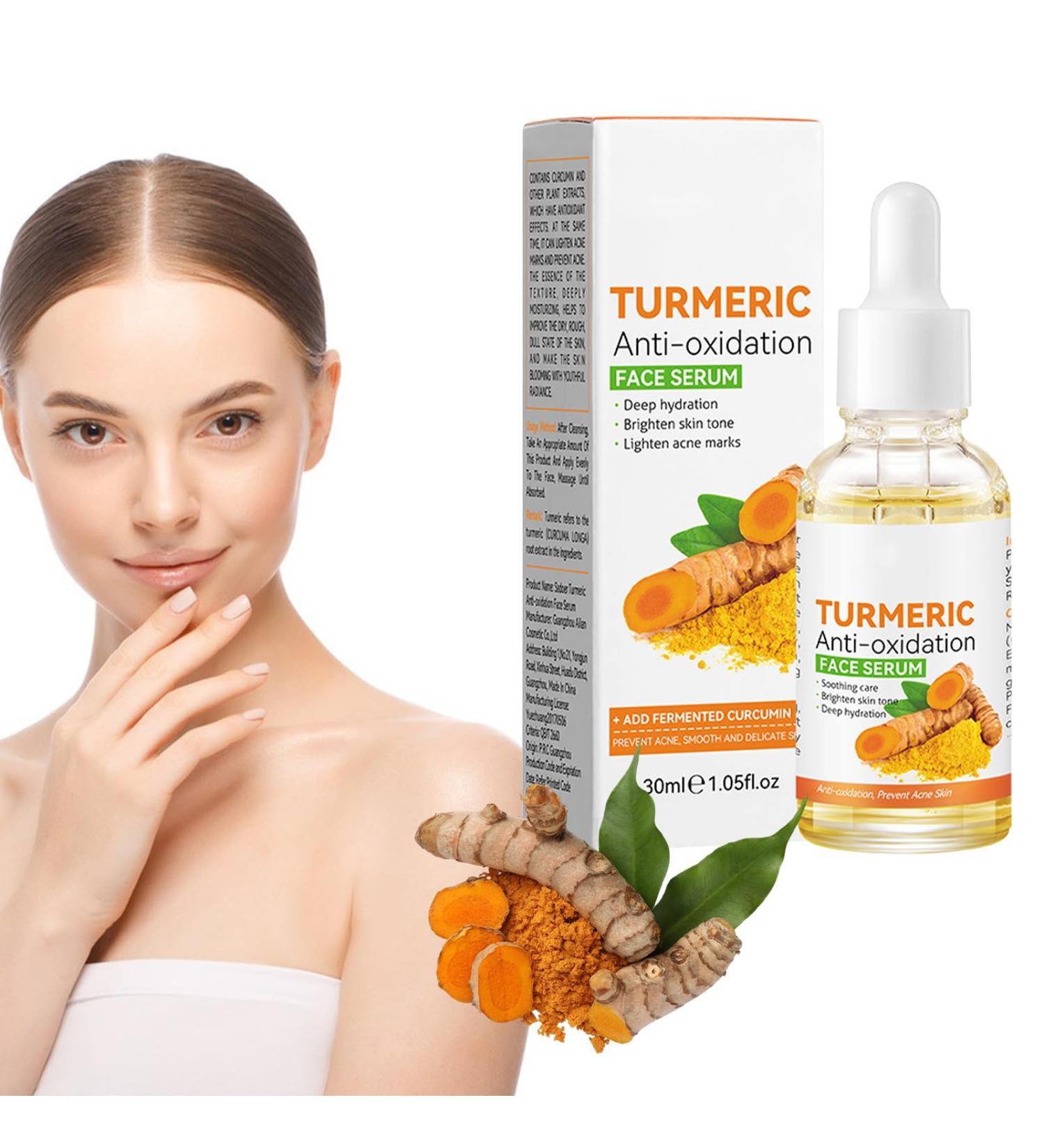 Turmeric Serum Dark Spot Corrector Serum Turmeric Face Serum Skin Corrector Serum Deep hydration Brighten Skin Tone dark spot remover glowing and blemish free skin facial serum for women/Men 30ML - Buy Online on SooperMarket.com