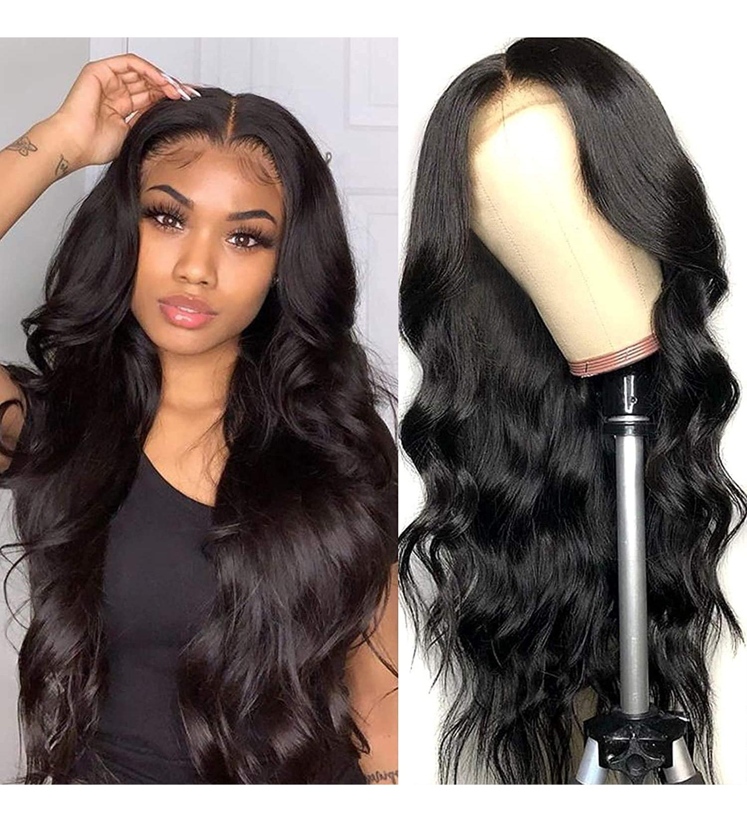 26 HD Brazilian Virgin Human Hair Body Wave Lace Front Wig 180% Density for Black Women - Buy Online on SooperMarket.com