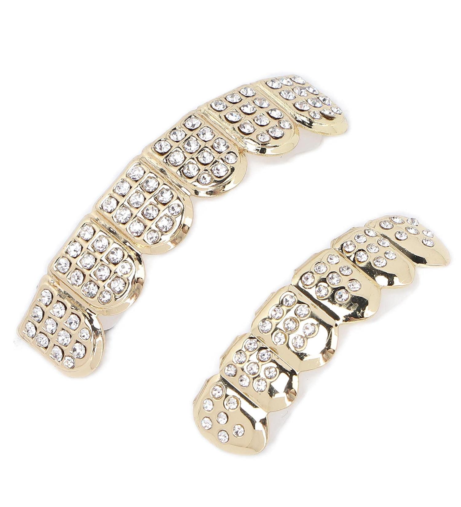 Hip Hop Teeth Set Convenient Hip Hop Teeth Brace for Women for Men for Birthday for Hip Hop Fashion Shows for Halloween Party(gold) - Buy Online on SooperMarket.com
