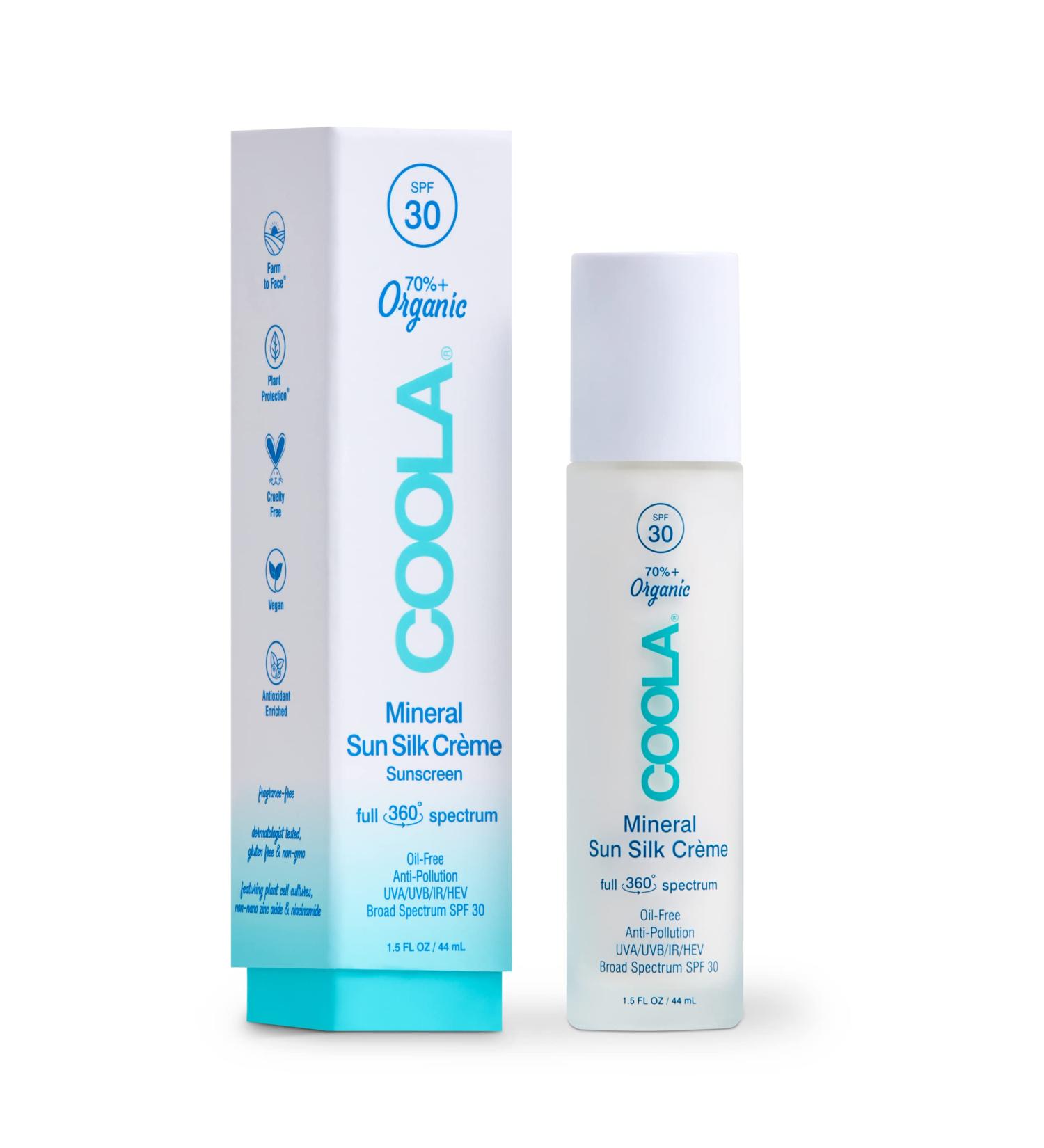 COOLA Organic Sun Silk Creme SPF 30 with BlueScreen Technology 1.5 Fl Oz - Buy Online on SooperMarket.com