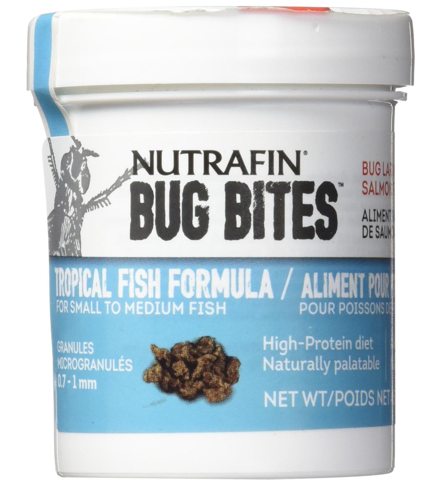 Nutrafin Bug Bites Tropical Formula 0.25-1.0 mm granules Tetra/Rasboras/Danios - Buy Online on SooperMarket.com