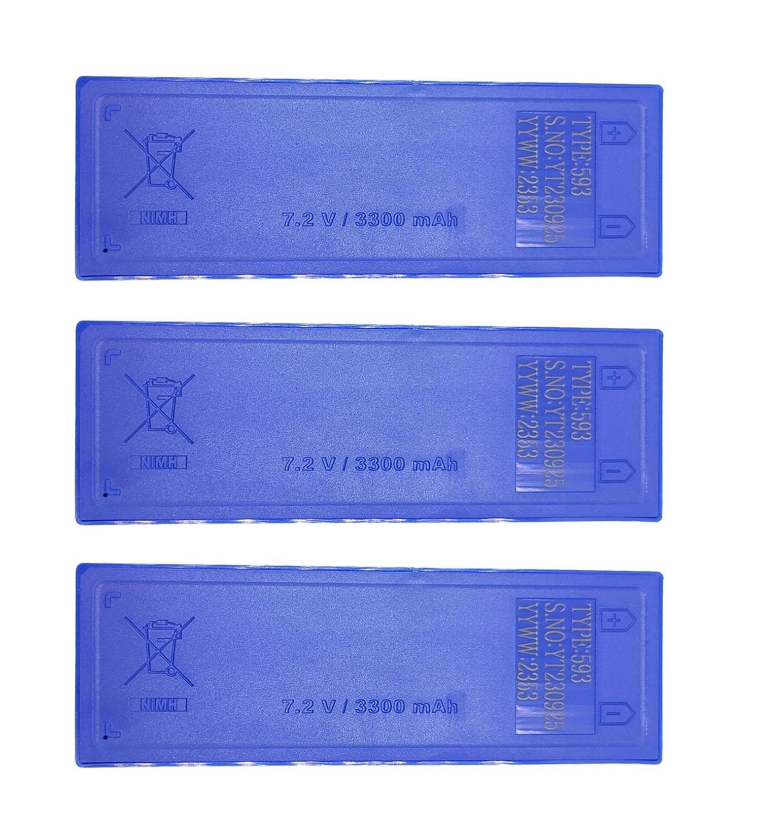 WELLVEUS 3 Pack Rechargeable NIMH Battery 7.2V 3300mAh - Replacement for Scanreco 593/592/590/960 - International Shipping Available - Buy Online on SooperMarket.com